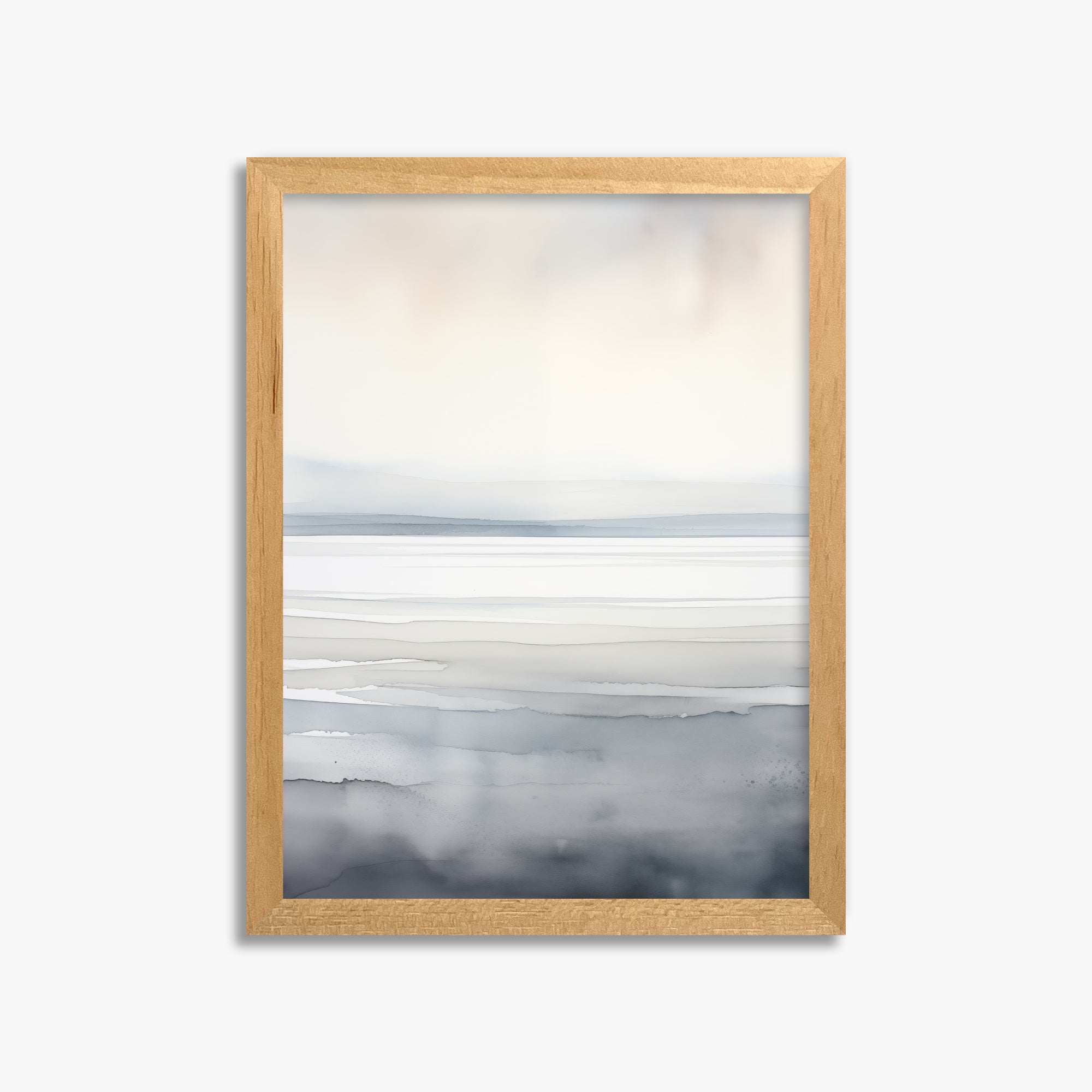 Whisper Beach, 30x40cm Framed Poster With Oak Frame