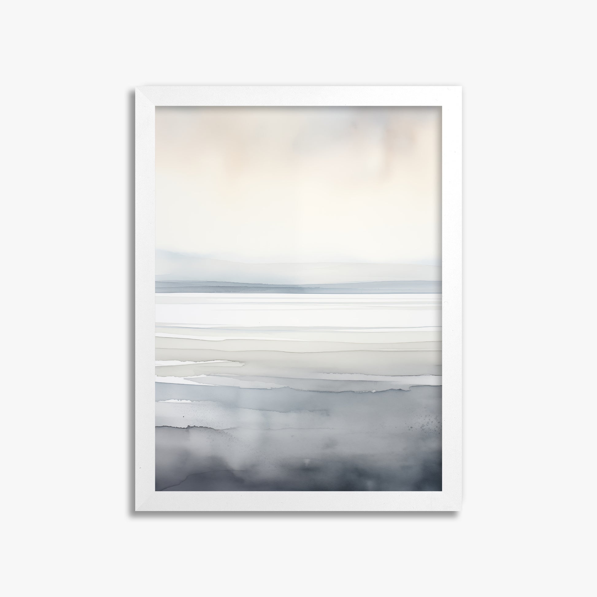 Whisper Beach, 30x40cm Framed Poster With White Frame