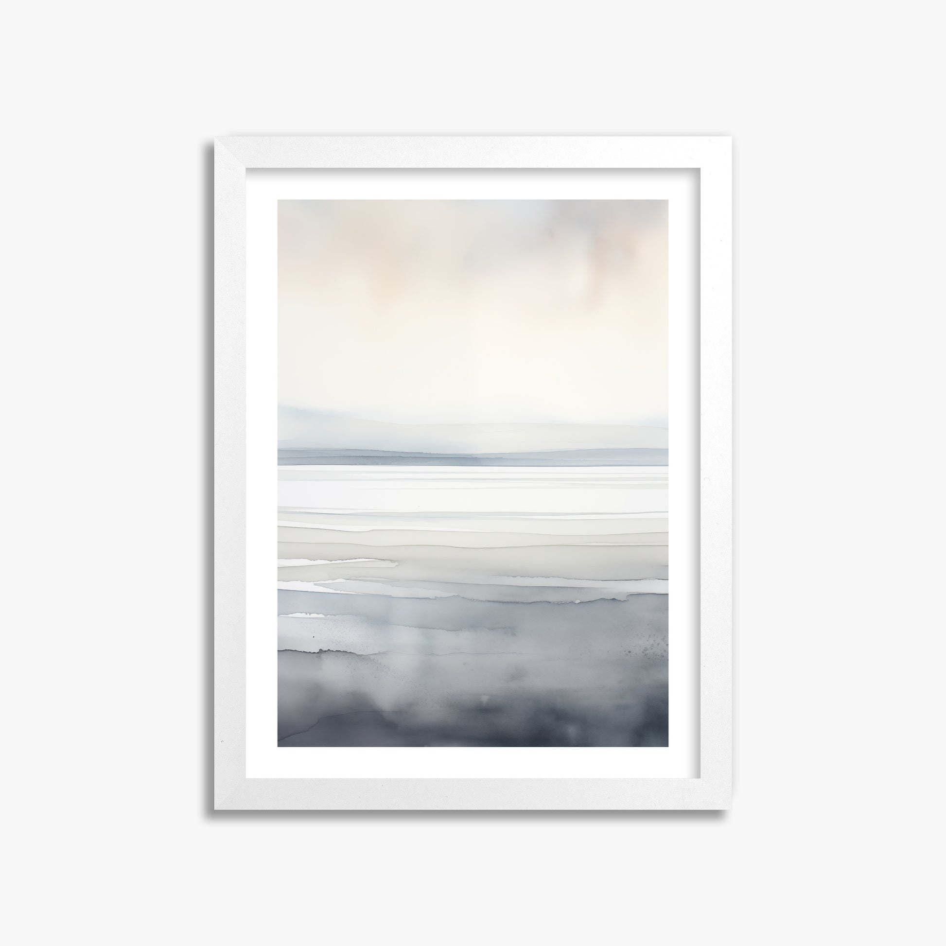 Whisper Beach, 30x40cm Framed Poster With White Frame
