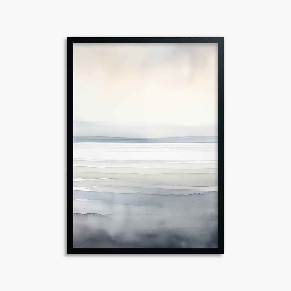 Whisper Beach, 50x70cm Framed Poster With Black Frame