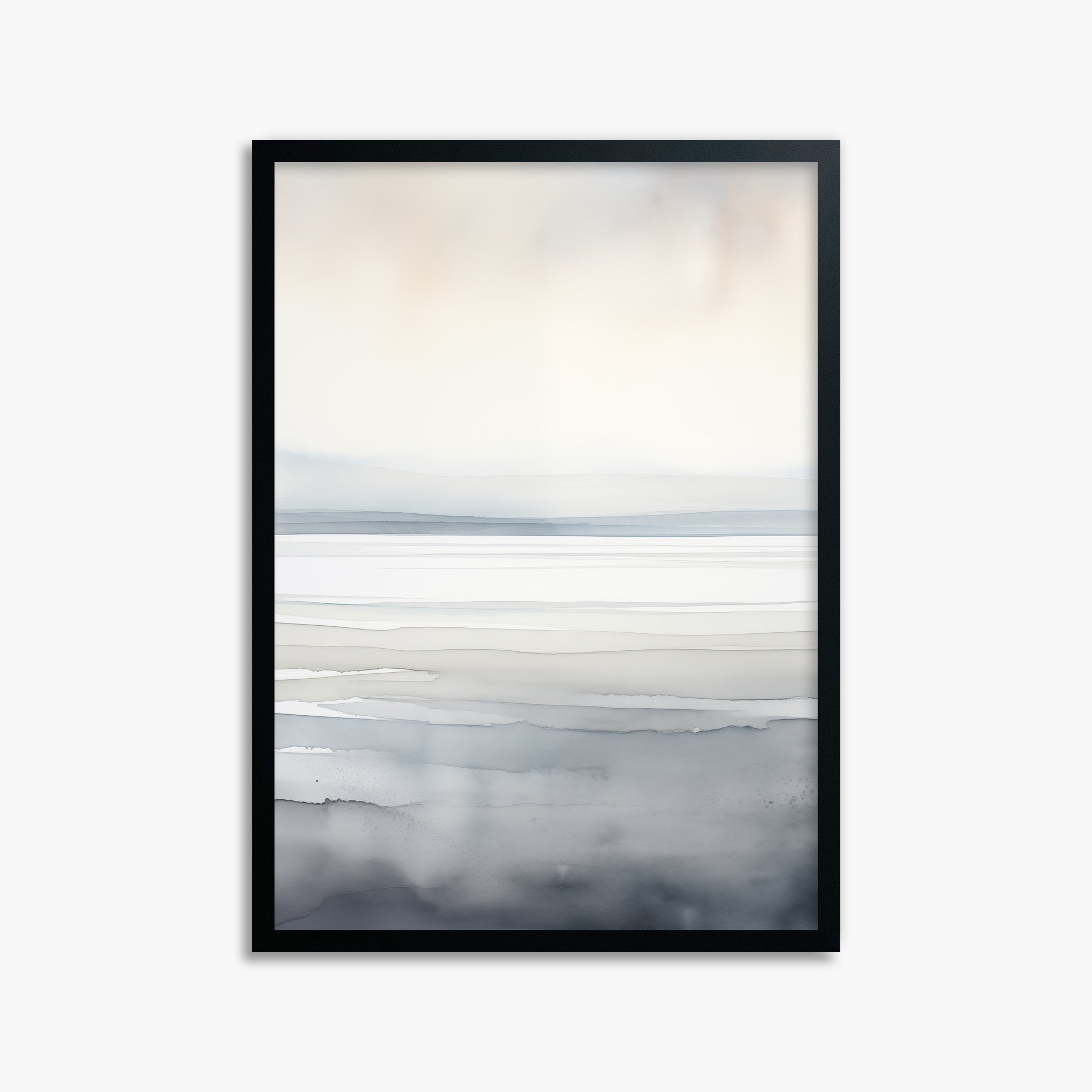 Whisper Beach, 50x70cm Framed Poster With Black Frame