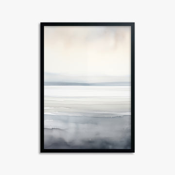 Whisper Beach, 50x70cm Framed Poster With Black Frame