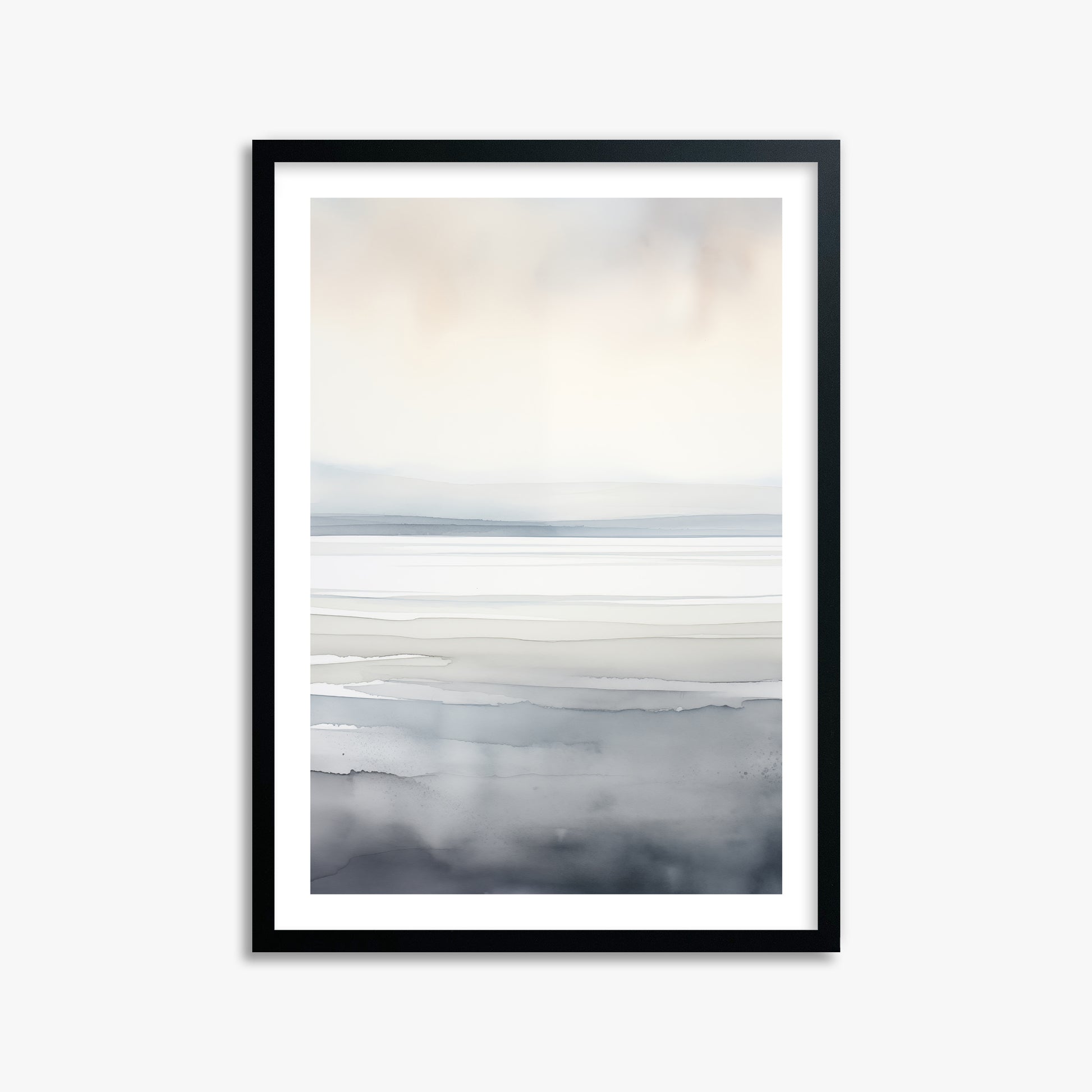 Whisper Beach, 50x70cm Framed Poster With Black Frame