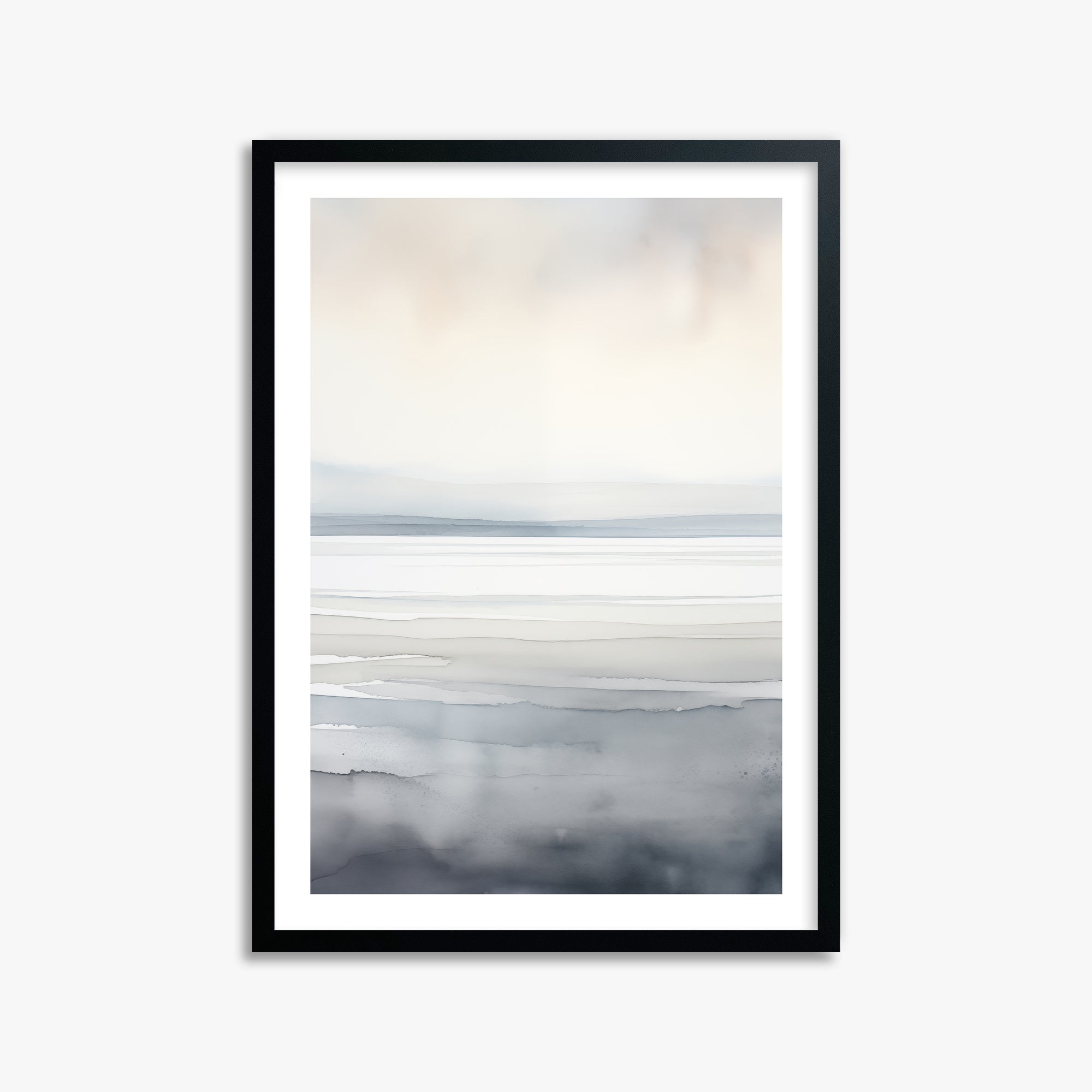 Whisper Beach, 50x70cm Framed Poster With Black Frame