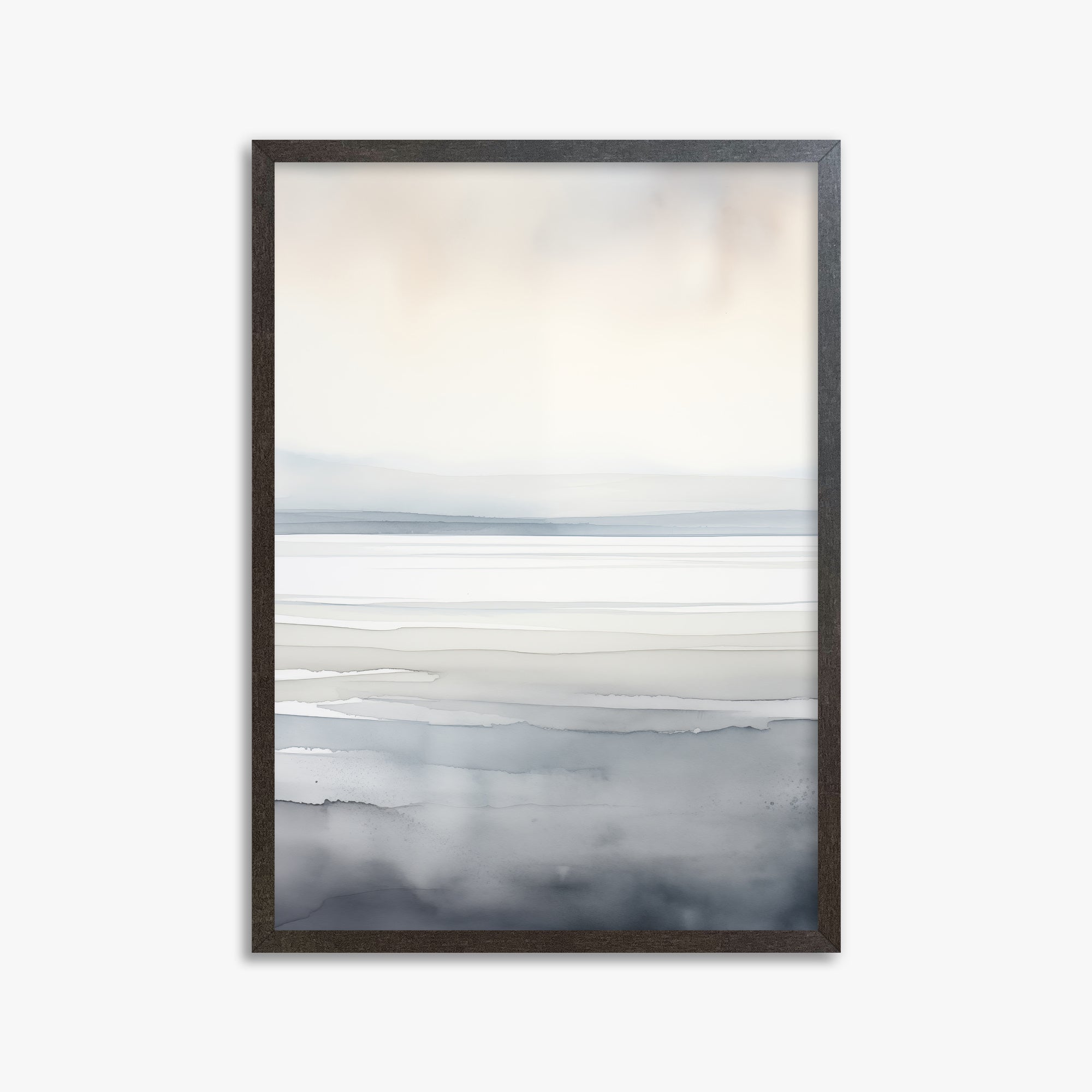 Whisper Beach, 50x70cm Framed Poster With Espresso Frame