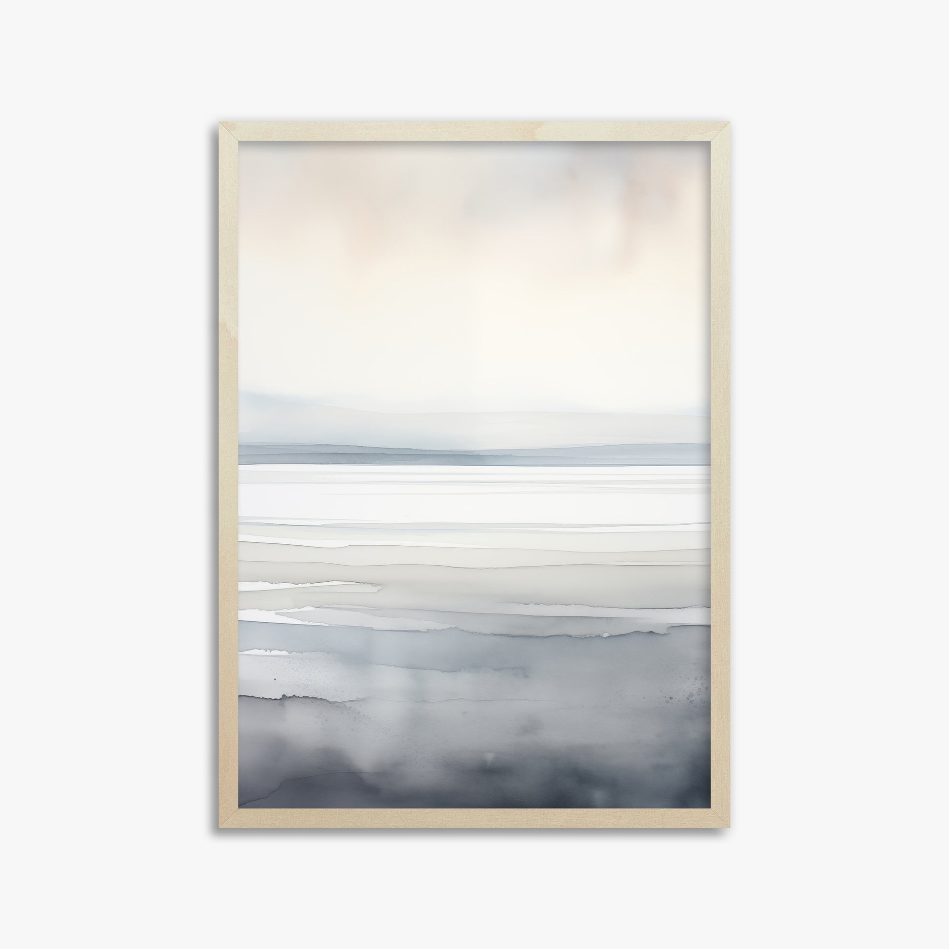 Whisper Beach, 50x70cm Framed Poster With Lime Wood Frame