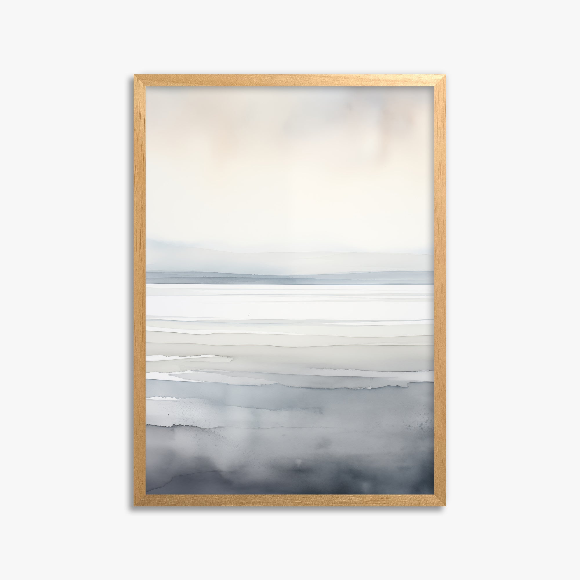 Whisper Beach, 50x70cm Framed Poster With Oak Frame