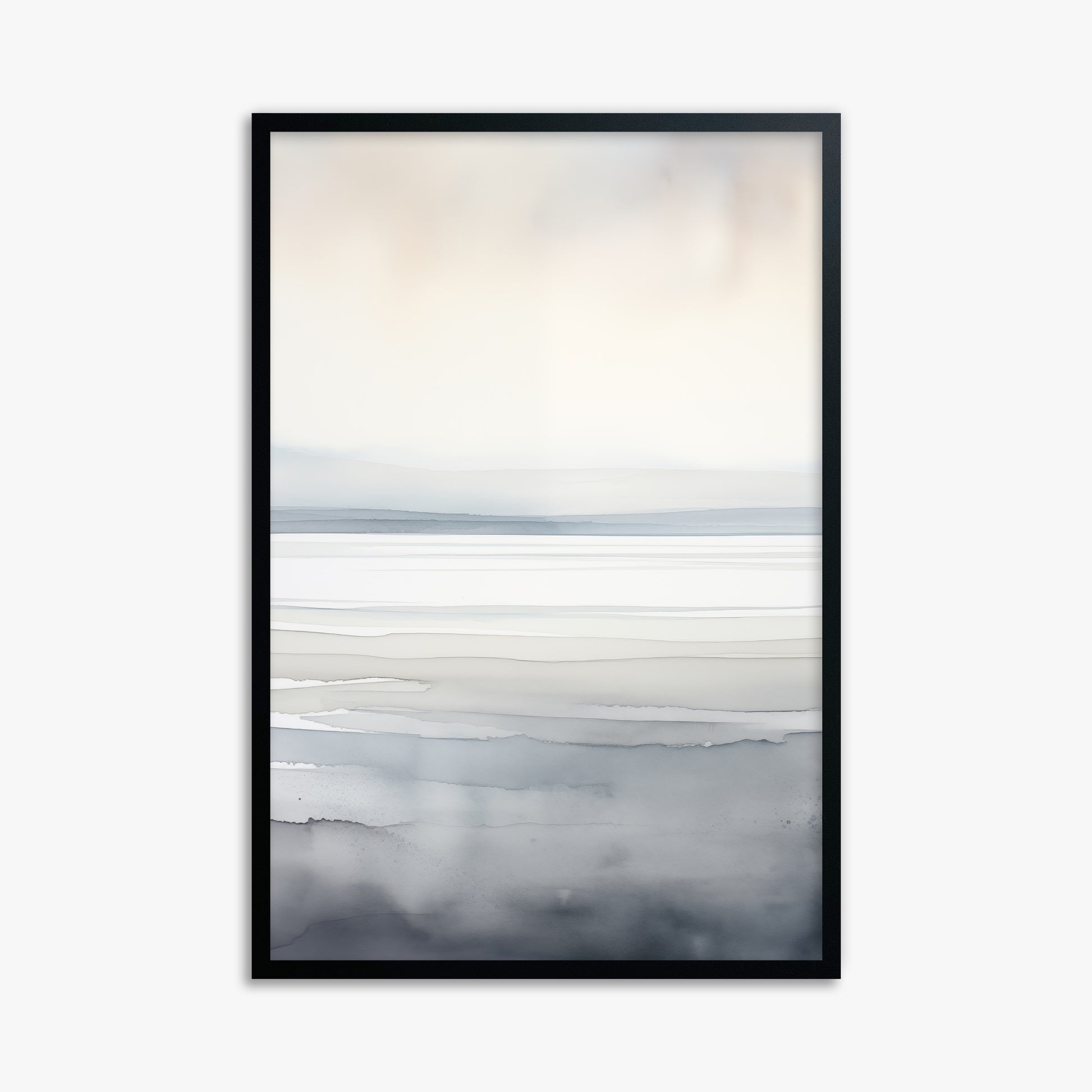 Whisper Beach, 61x91cm Framed Poster With Black Frame