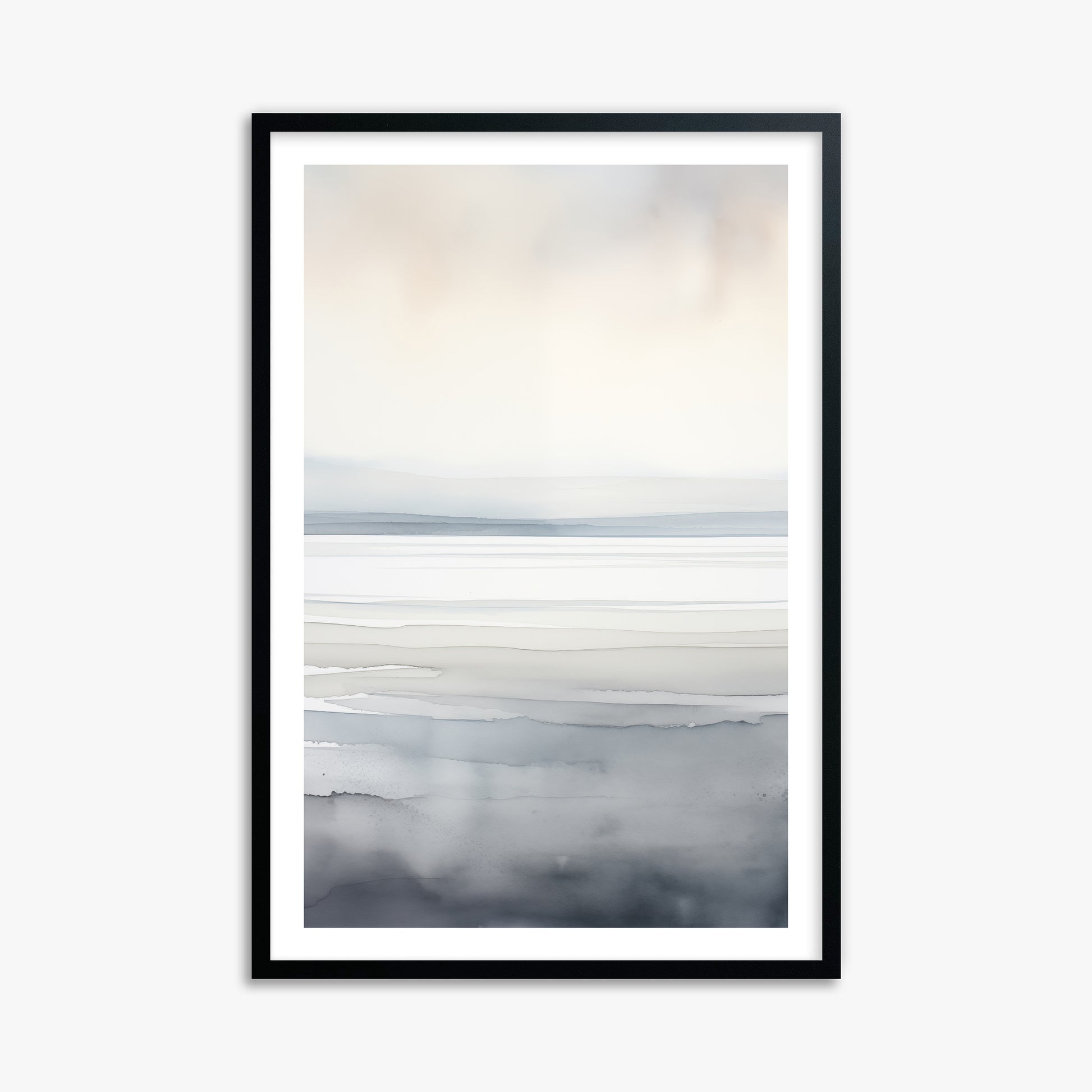 Whisper Beach, 61x91cm Framed Poster With Black Frame