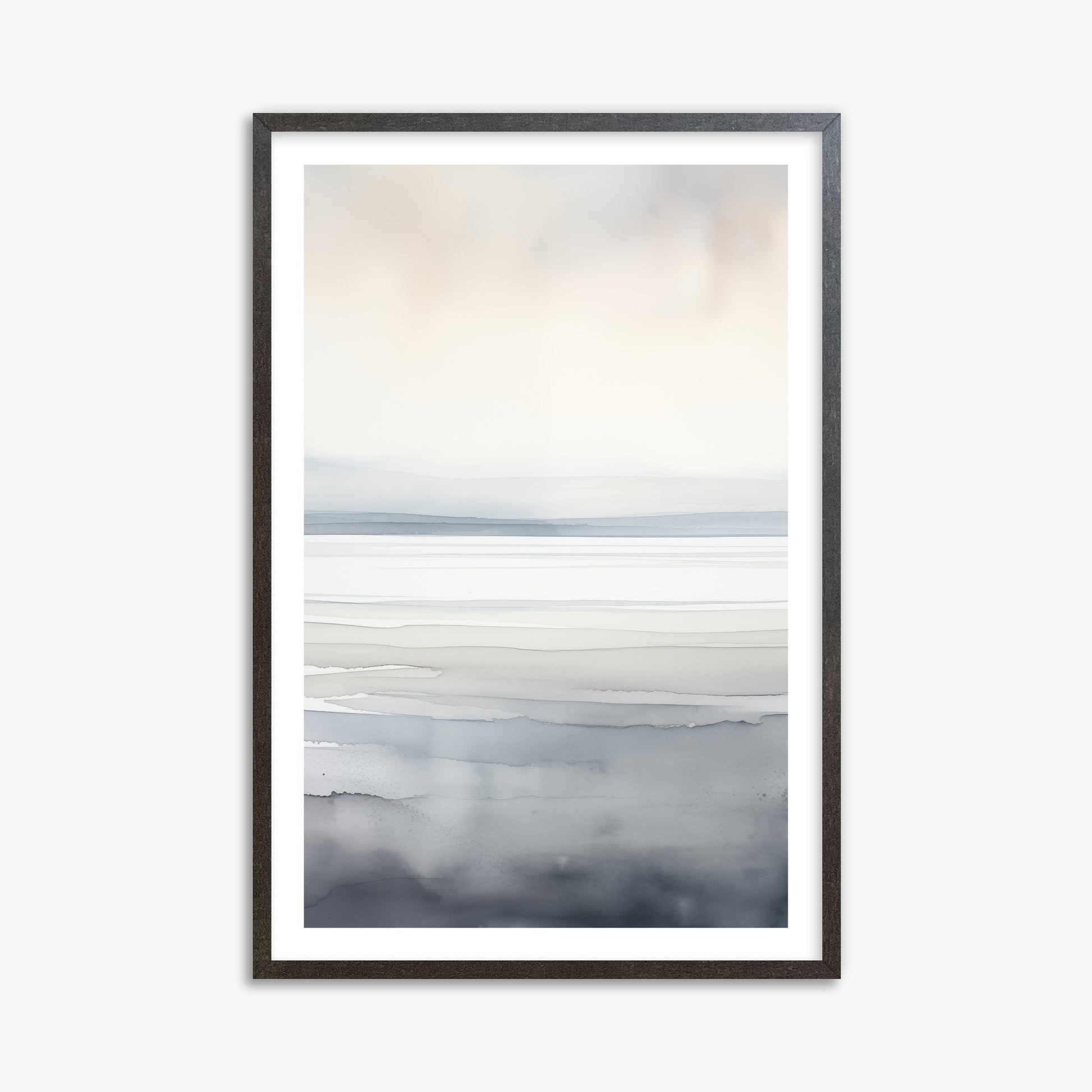 Whisper Beach, 61x91cm Framed Poster With Espresso Frame
