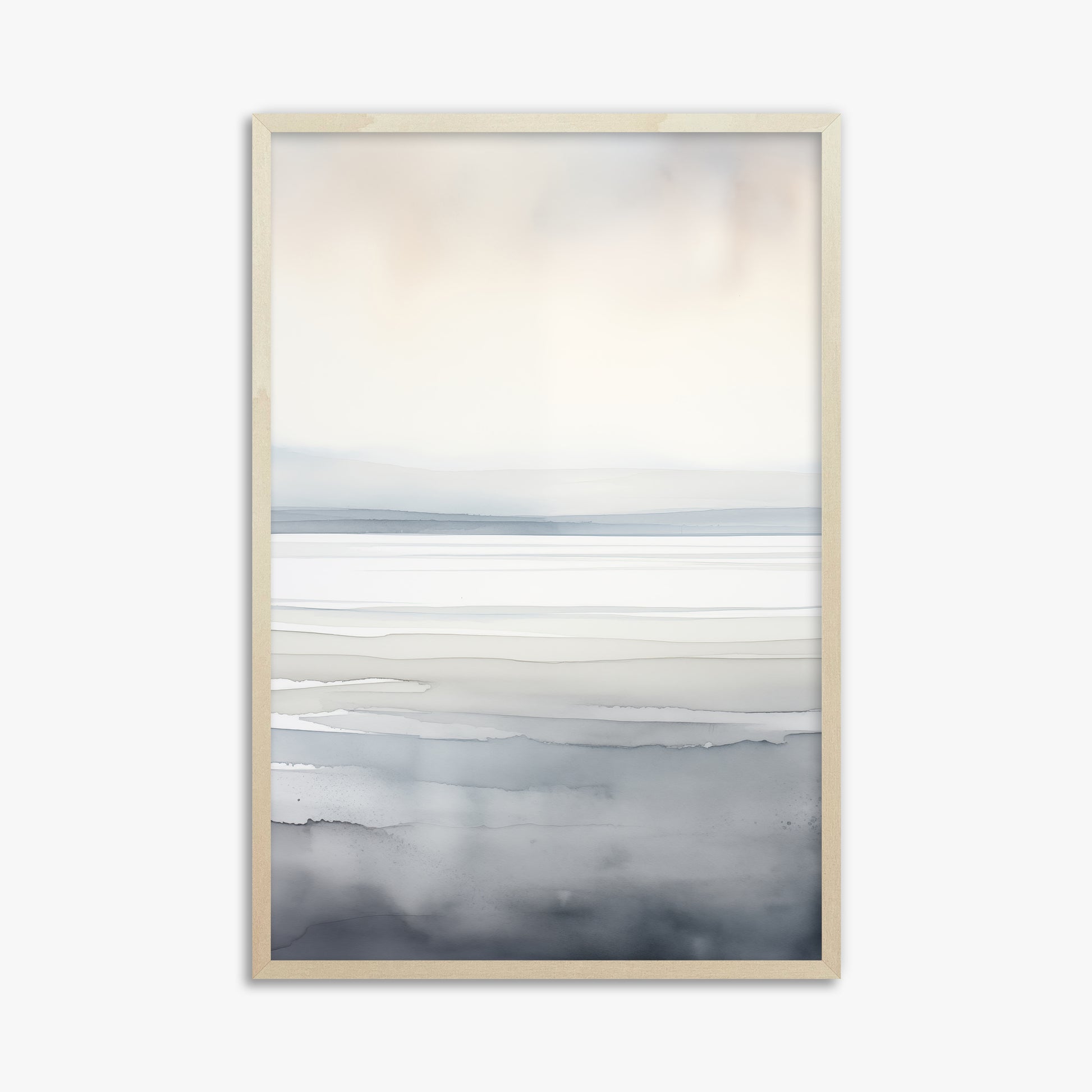 Whisper Beach, 61x91cm Framed Poster With Lime Wood Frame