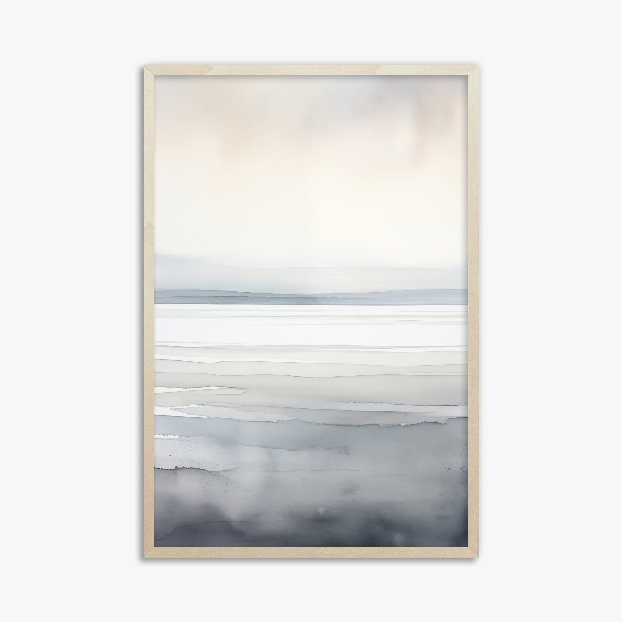 Whisper Beach, 61x91cm Framed Poster With Lime Wood Frame