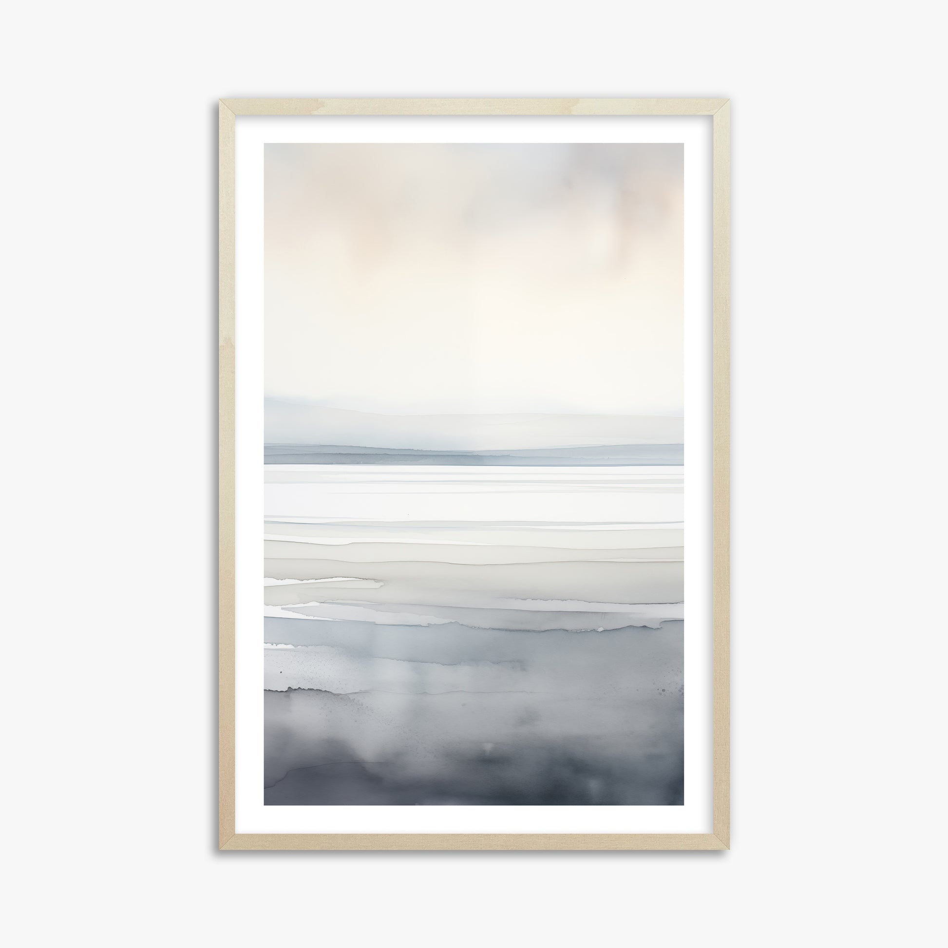 Whisper Beach, 61x91cm Framed Poster With Lime Wood Frame