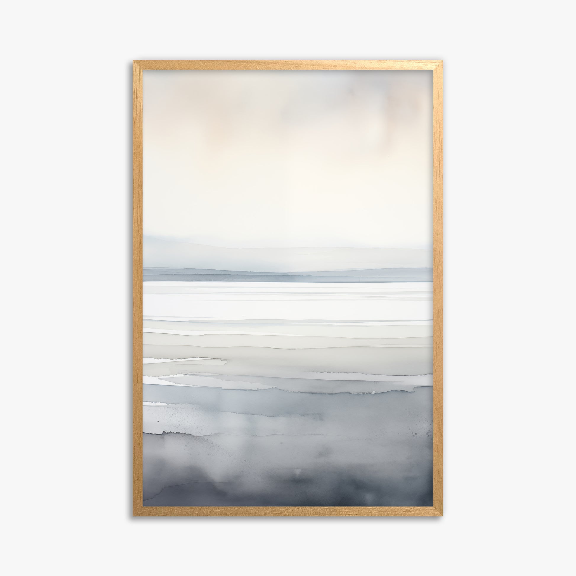 Whisper Beach, 61x91cm Framed Poster With Oak Frame