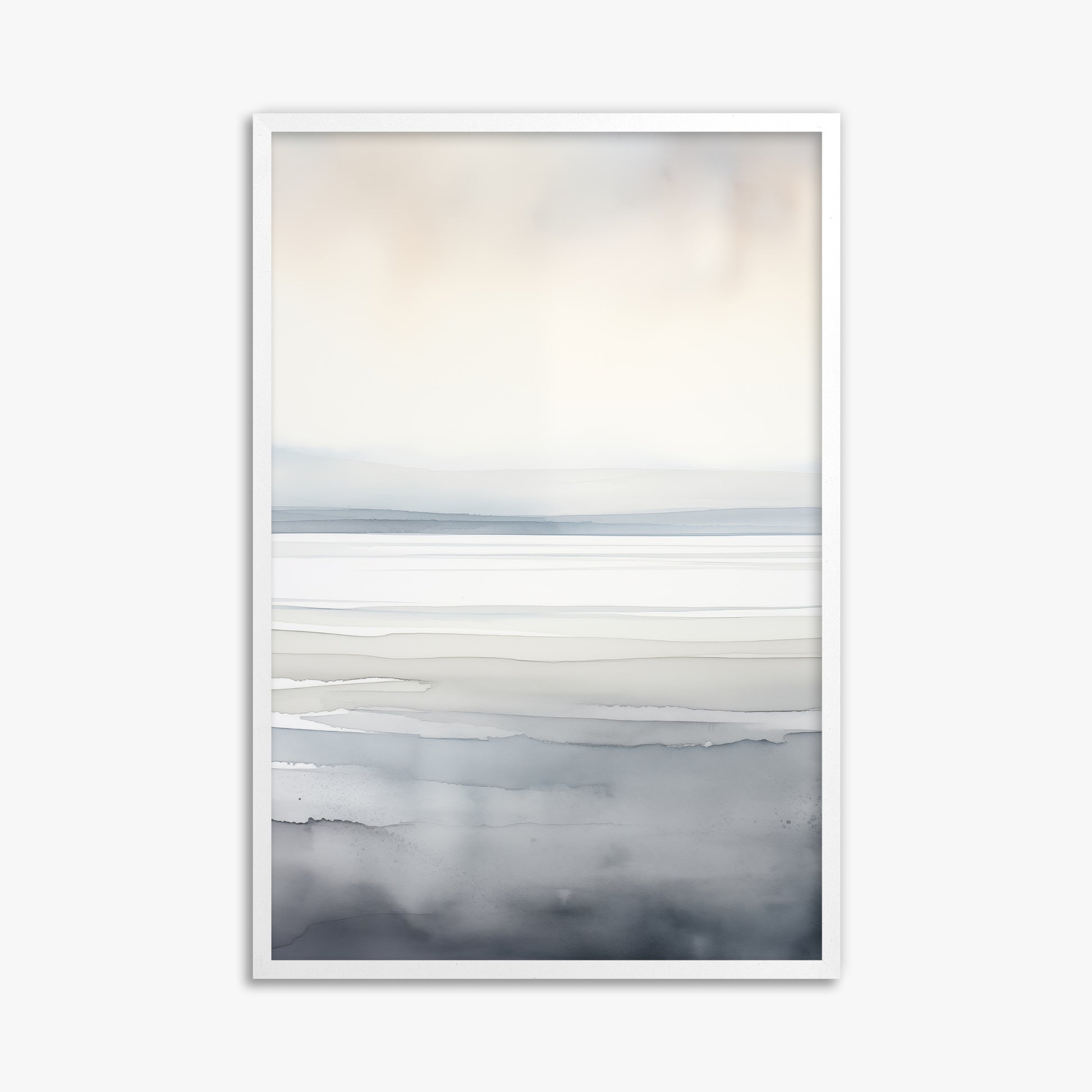 Whisper Beach, 61x91cm Framed Poster With White Frame