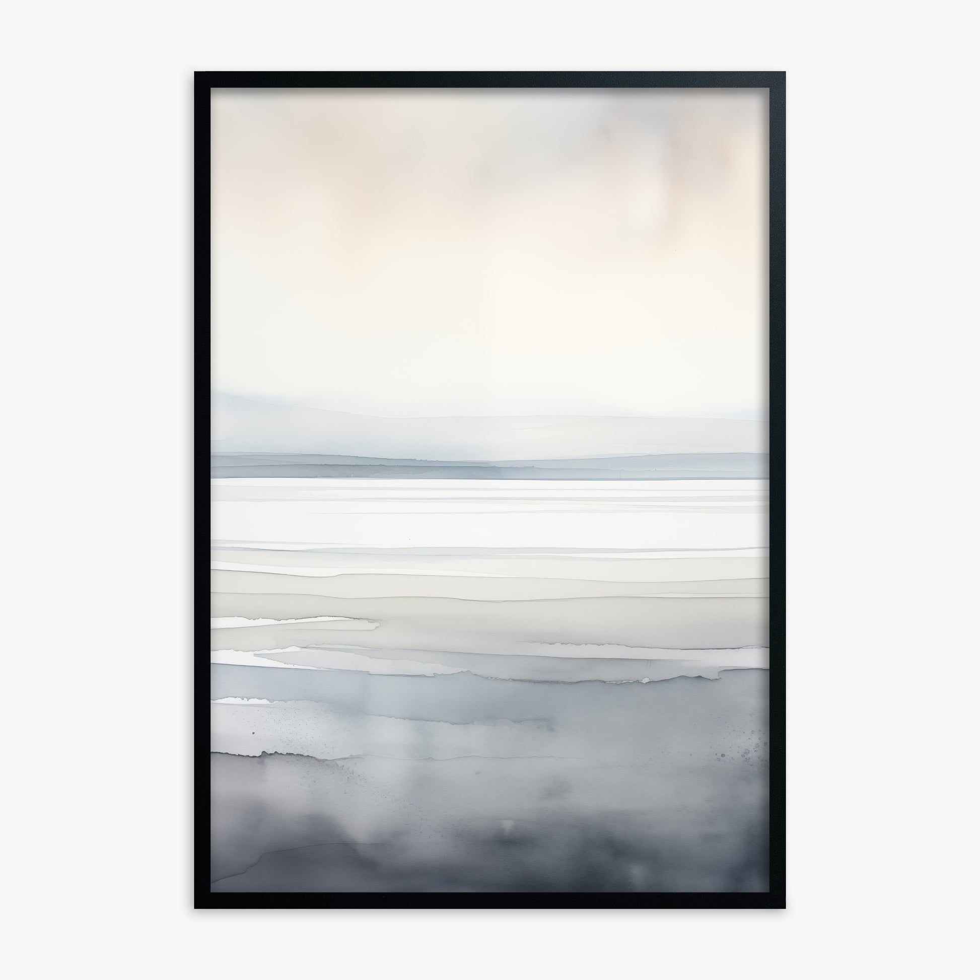Whisper Beach, Black Framed Poster With Black Frame