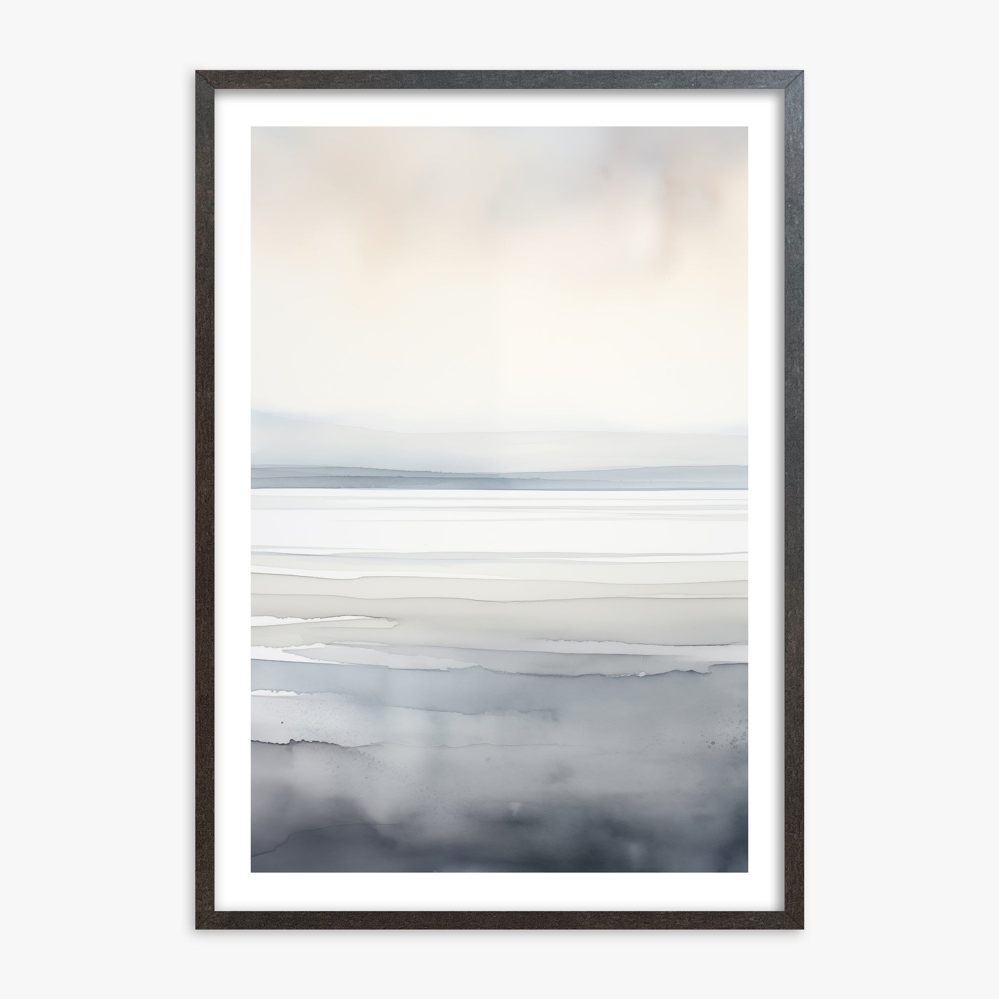Whisper Beach, 70x100cm Framed Poster With Espresso Frame
