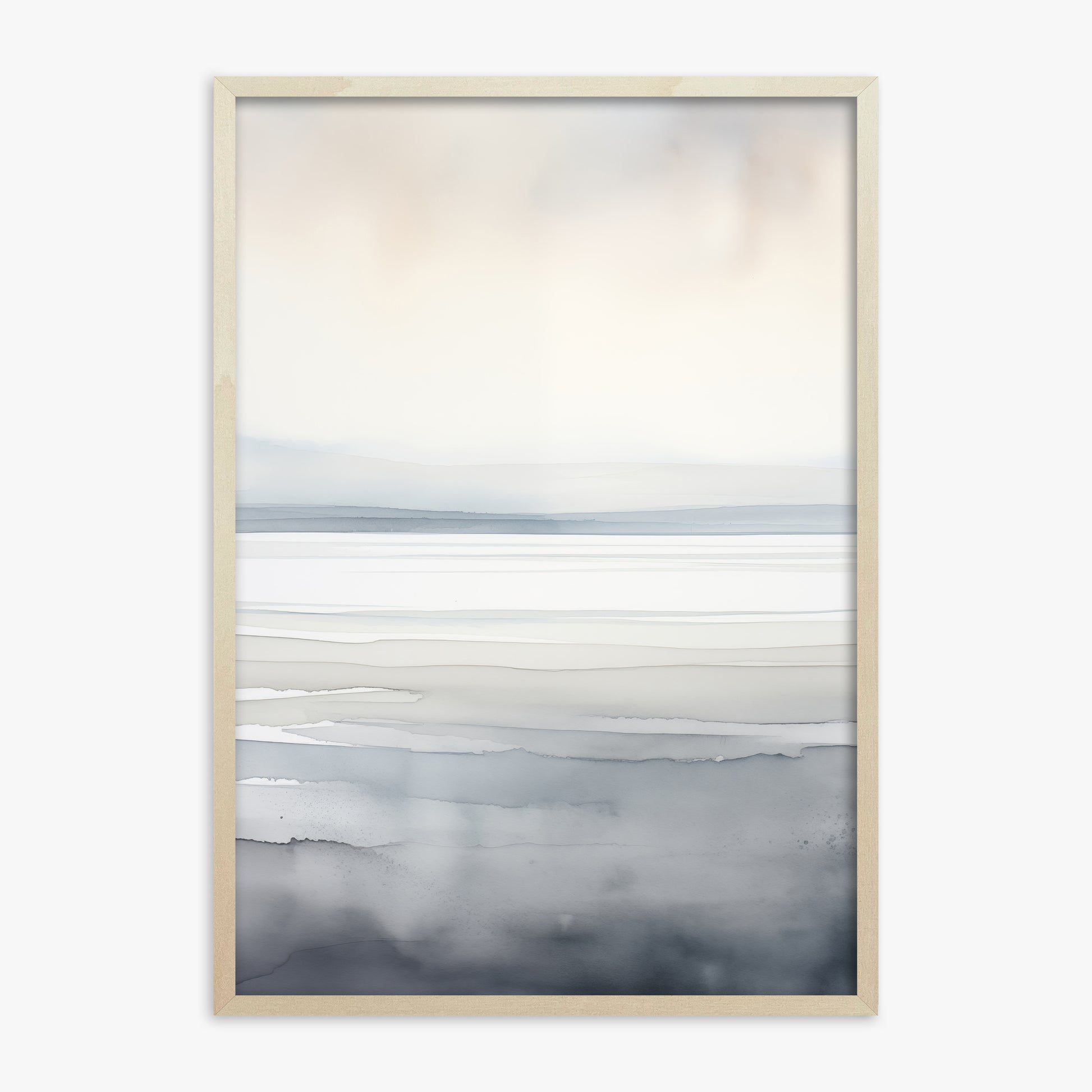 Whisper Beach, 70x100cm Framed Poster With Lime Wood Frame