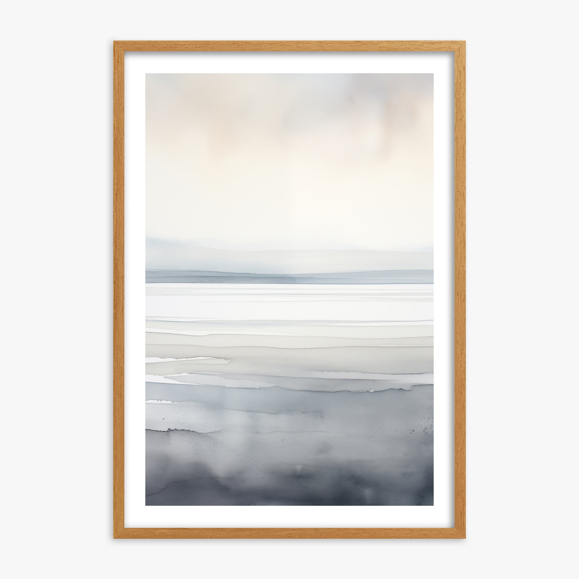 Whisper Beach, 70x100cm Framed Poster With Oak Frame