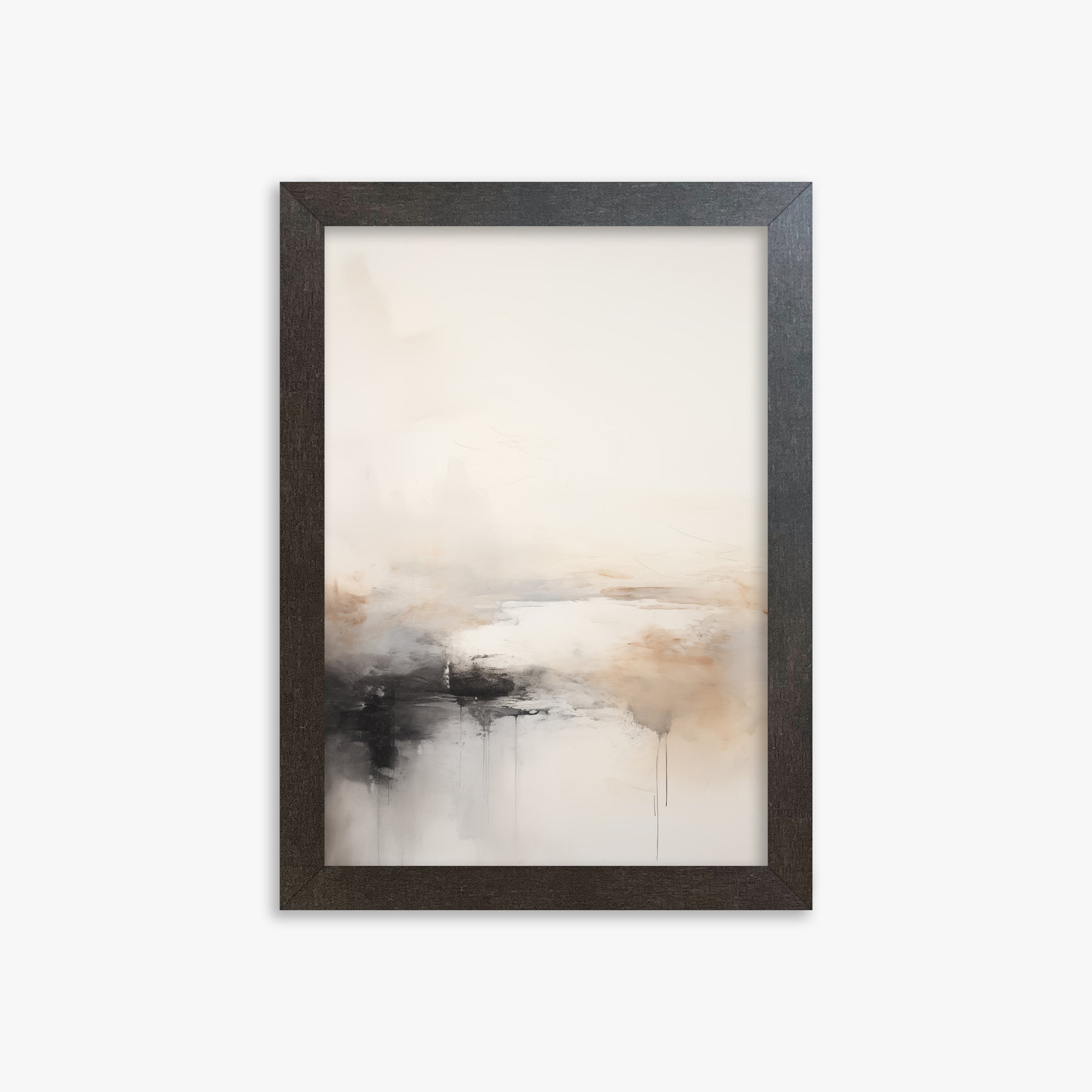 Dripfall, 21x30cm Framed Poster With Espresso Frame