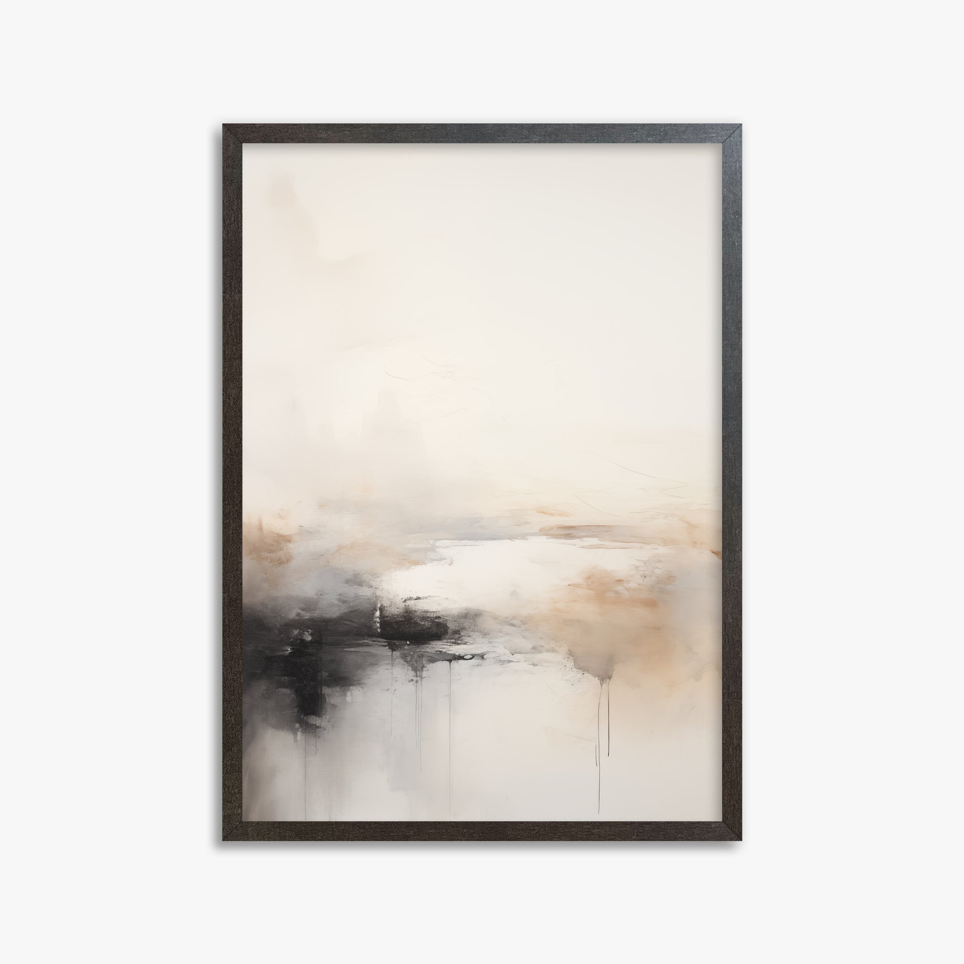 Dripfall, 50x70cm Framed Poster With Espresso Frame
