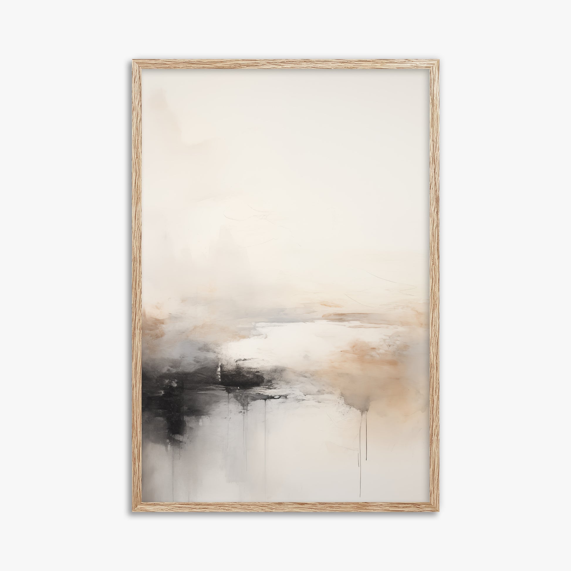 Dripfall, 61x91cm Framed Poster With Raw Oak Frame