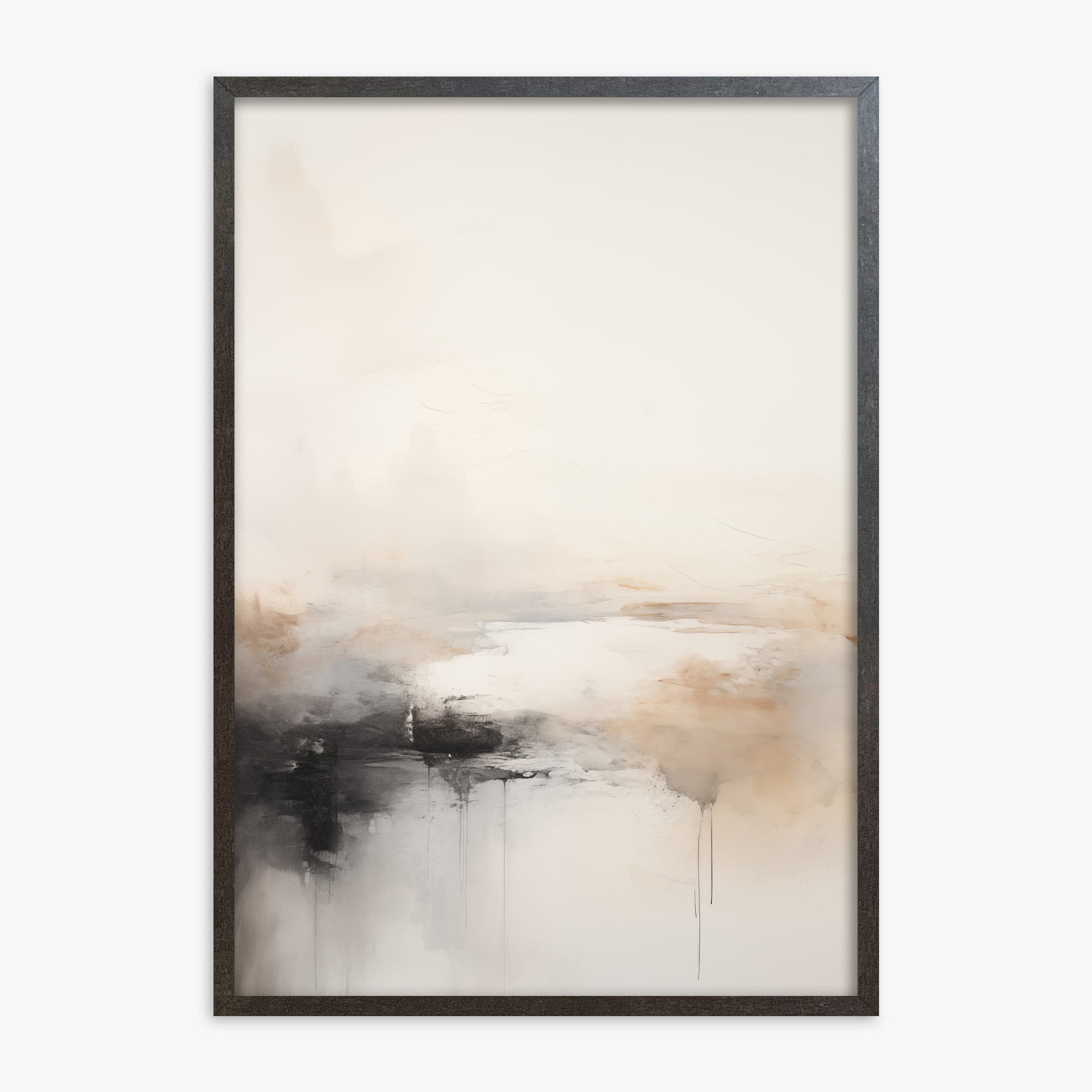Dripfall, 70x100cm Framed Poster With Espresso Frame