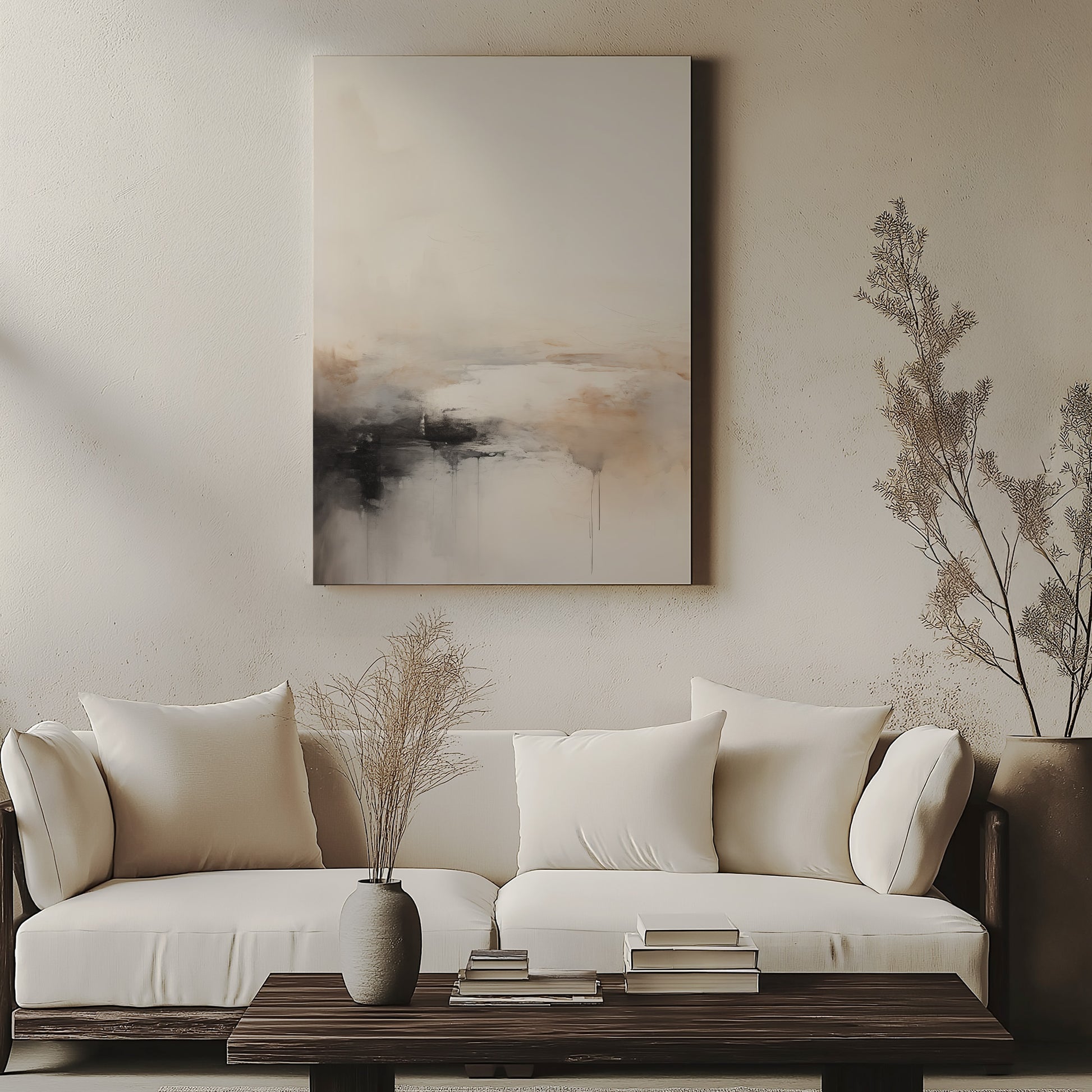 Design Concept No. 57 for Dripfall Modern Satin Canvas Poster Art