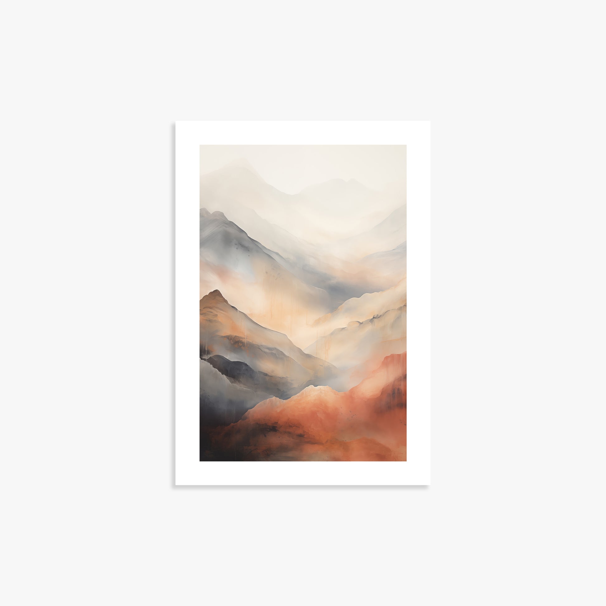 Misty Mountain Blush, 21x30cm Printed Poster