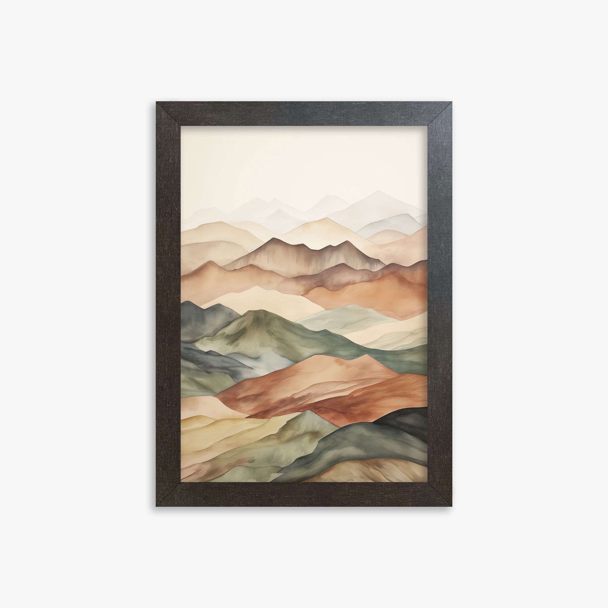 Serene Horizons, 21x30cm Framed Art Reproduction With Espresso Frame