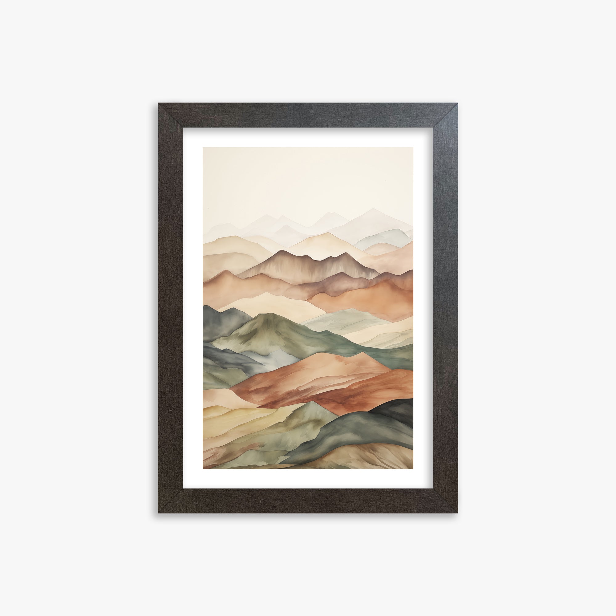 Serene Horizons, 21x30cm Framed Art Reproduction With Espresso Frame