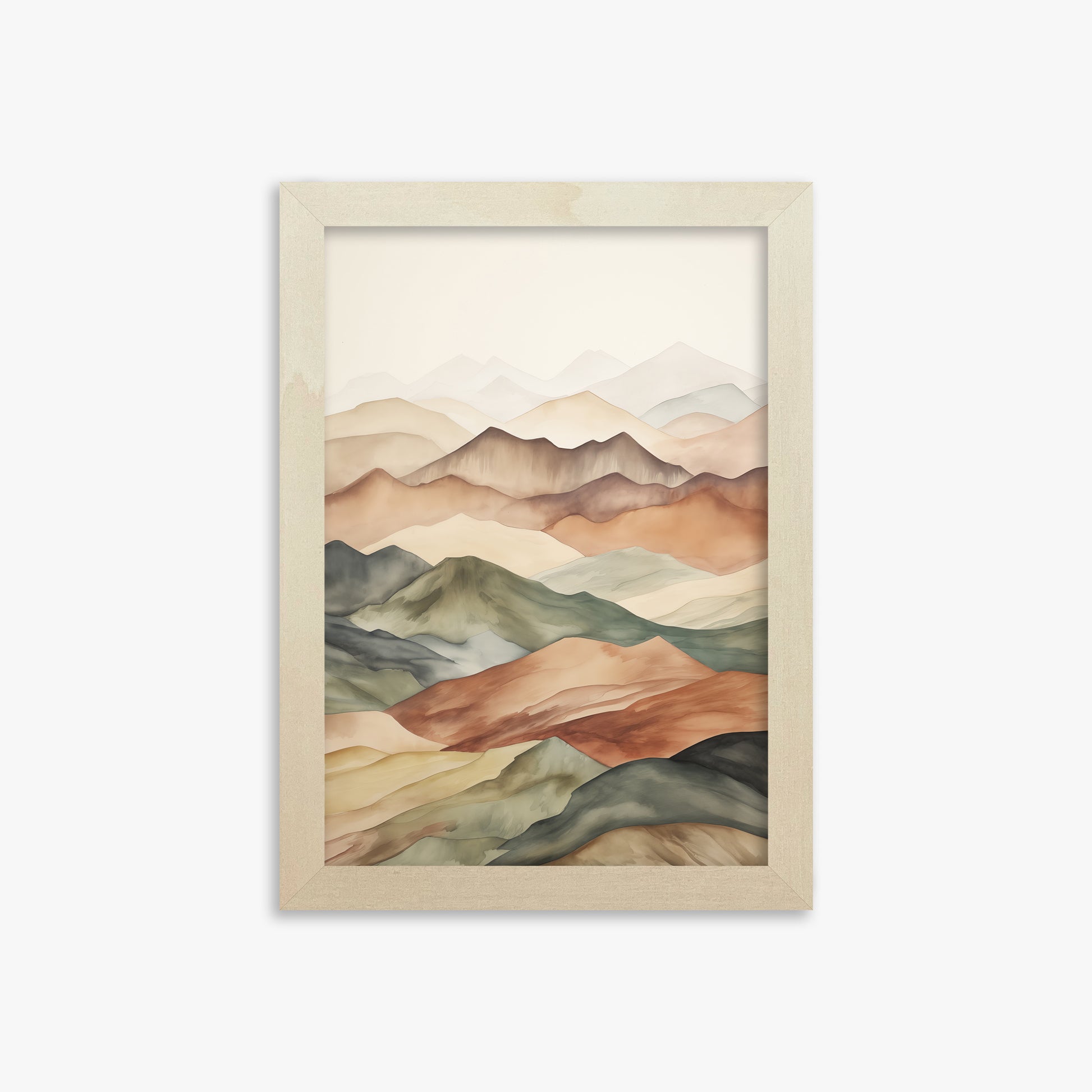 Serene Horizons, 21x30cm Framed Art Reproduction With Lime Wood Frame