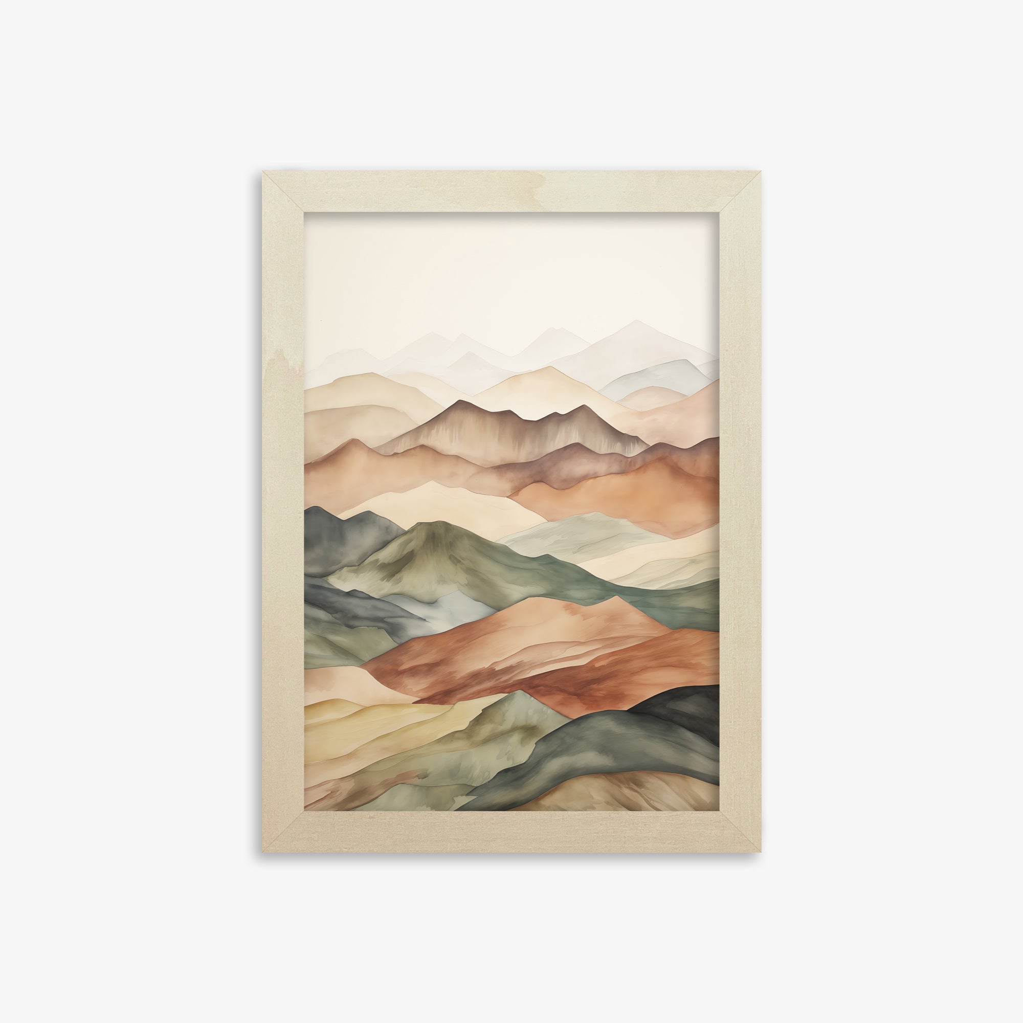 Serene Horizons, 21x30cm Framed Art Reproduction With Lime Wood Frame
