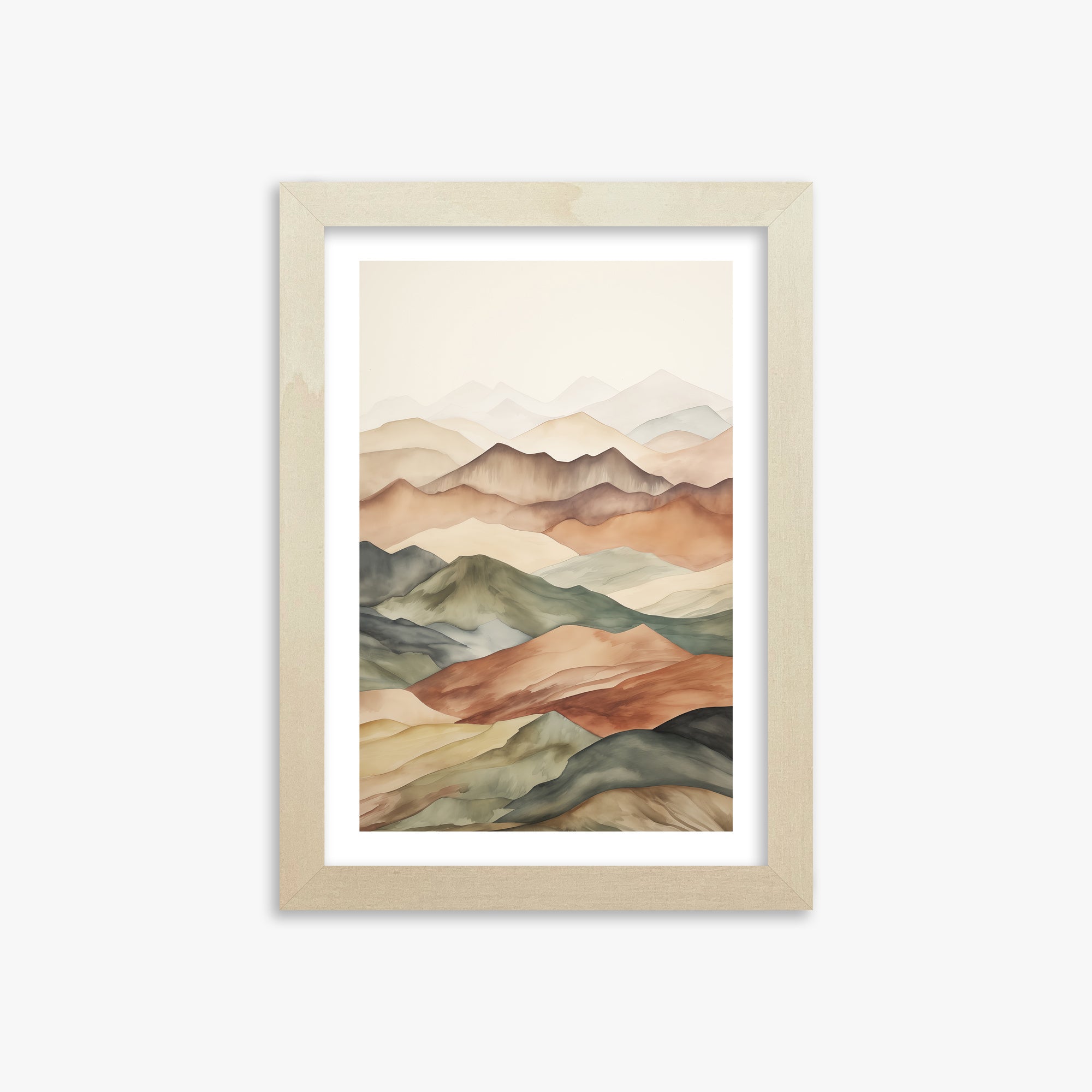 Serene Horizons, 21x30cm Framed Art Reproduction With Lime Wood Frame