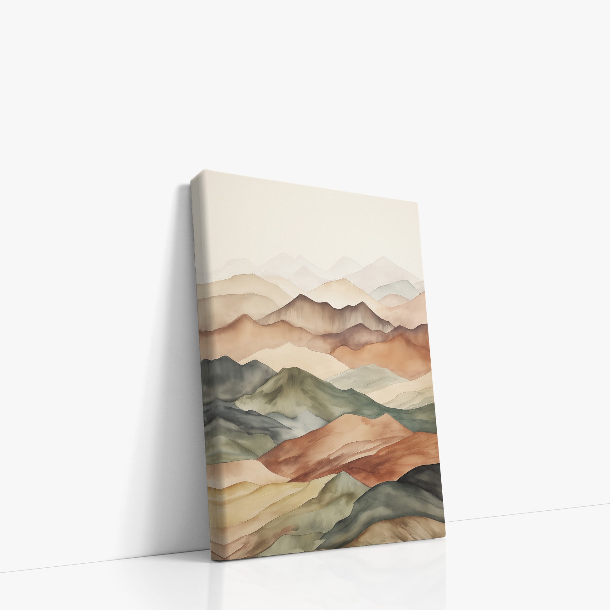 Serene Horizons, 21x30cm Satin Canvas Art Reproduction Left Angle