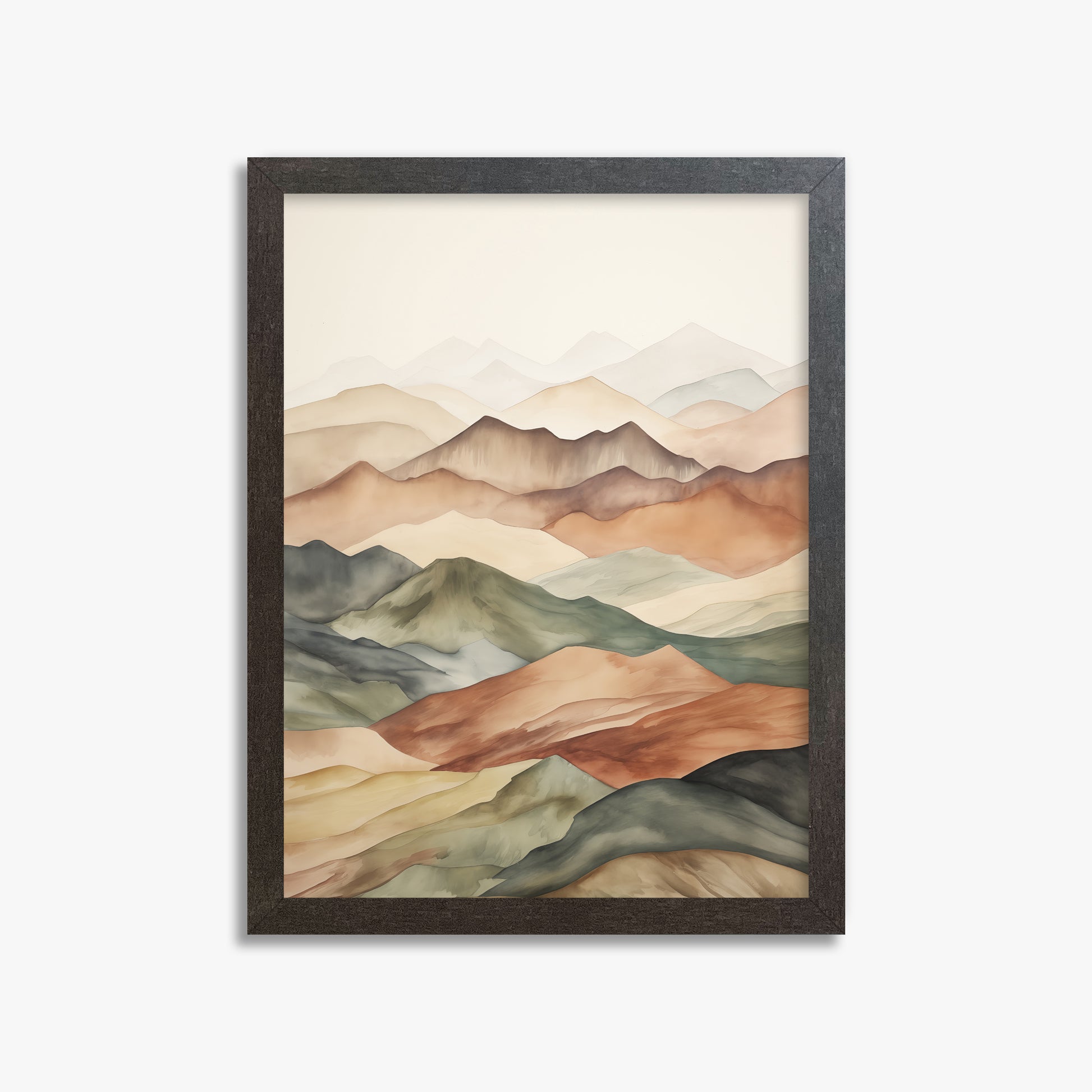 Serene Horizons, 30x40cm Framed Art Reproduction With Espresso Frame