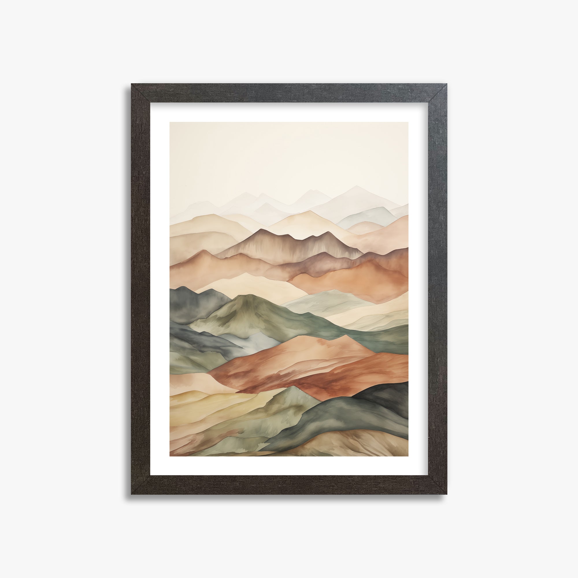 Serene Horizons, 30x40cm Framed Art Reproduction With Espresso Frame