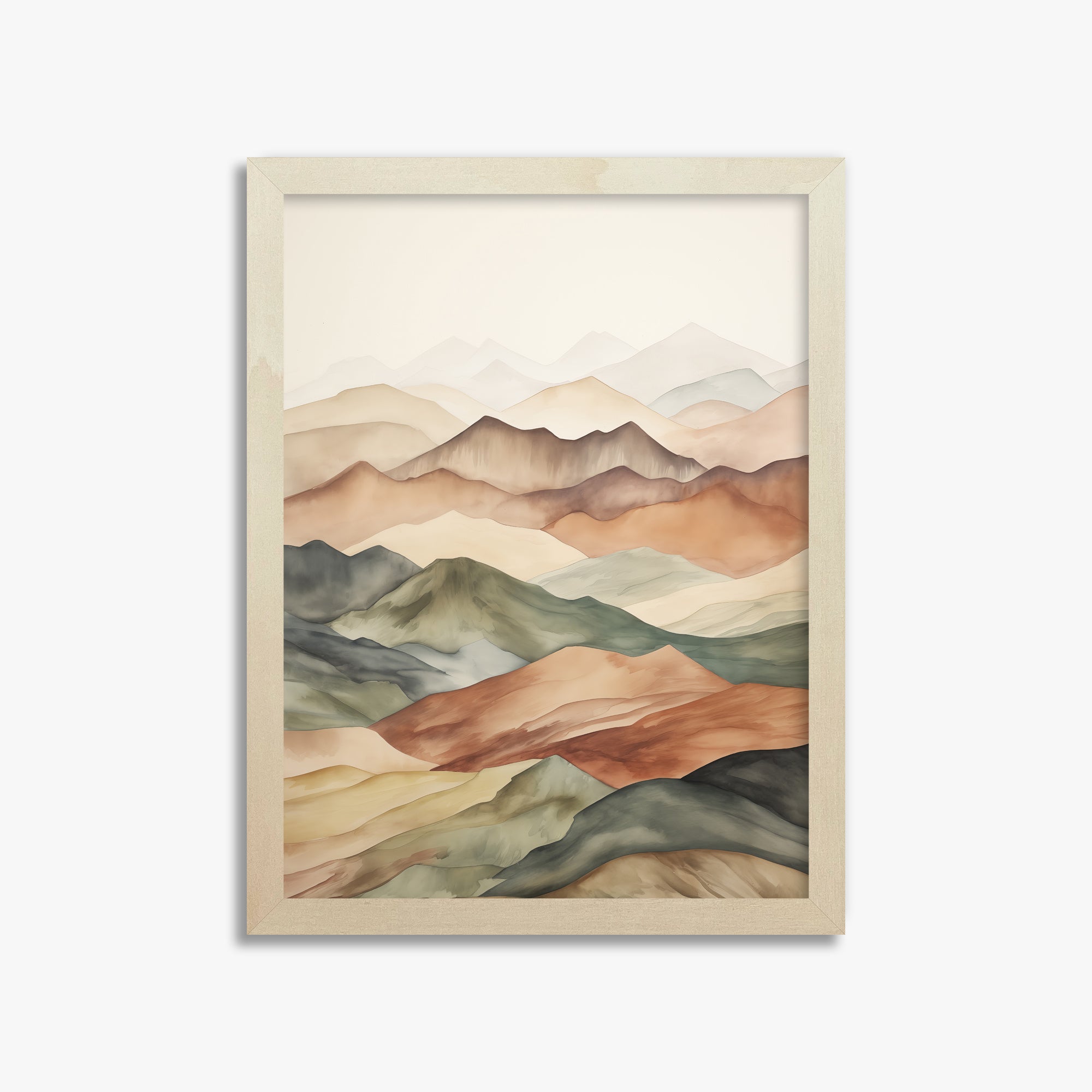 Serene Horizons, 30x40cm Framed Art Reproduction With Lime Wood Frame