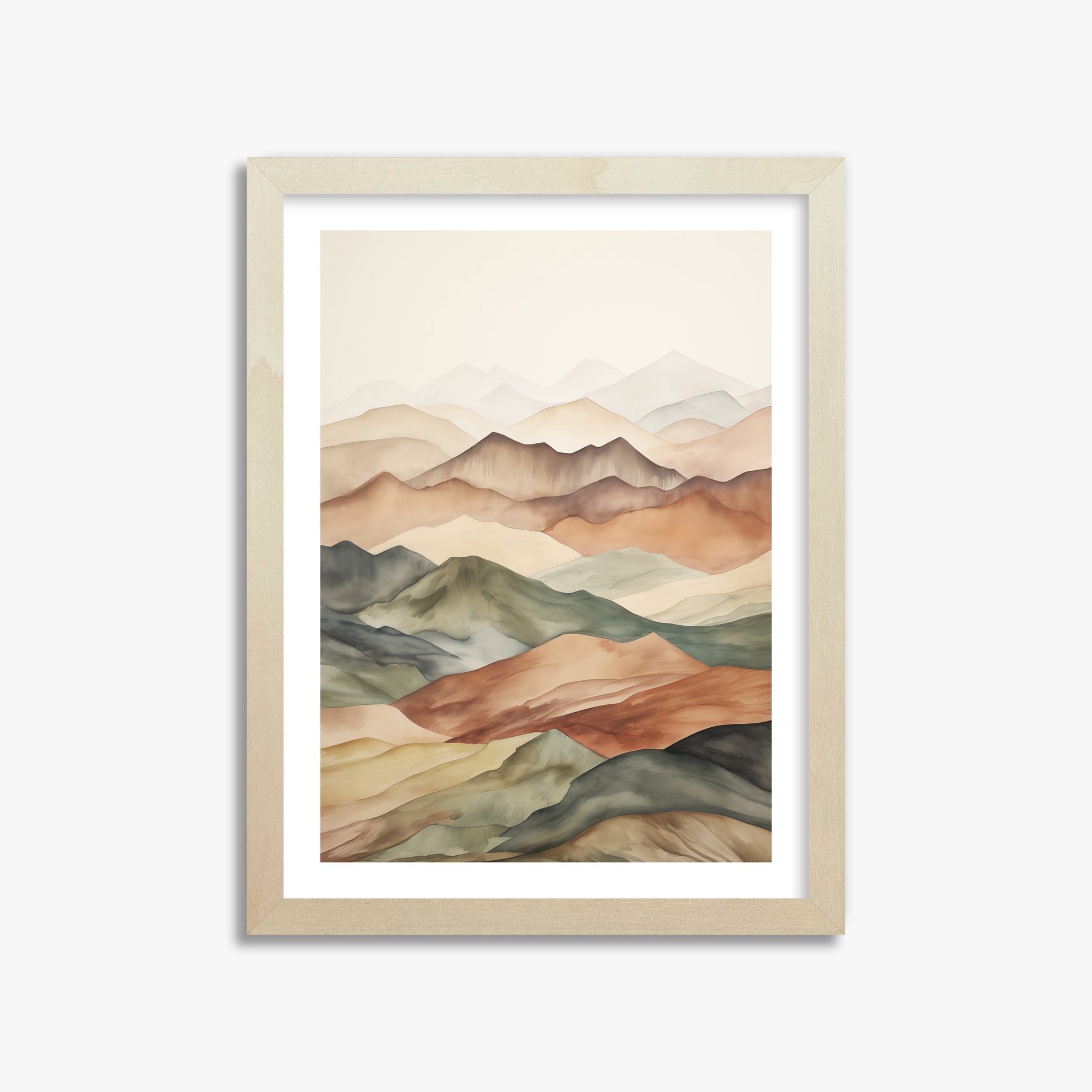 Serene Horizons, 30x40cm Framed Art Reproduction With Lime Wood Frame