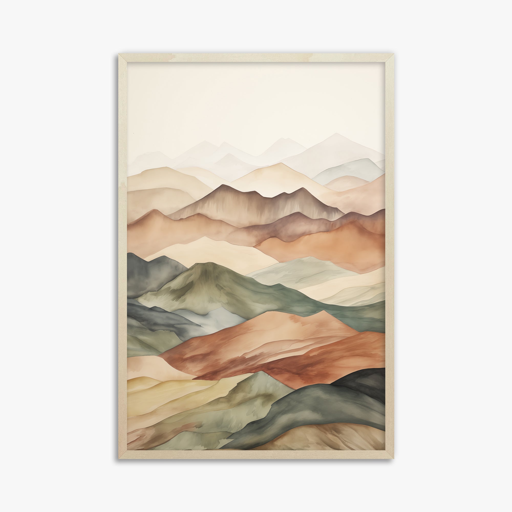 Serene Horizons, 61x91cm Framed Art Reproduction With Lime Wood Frame