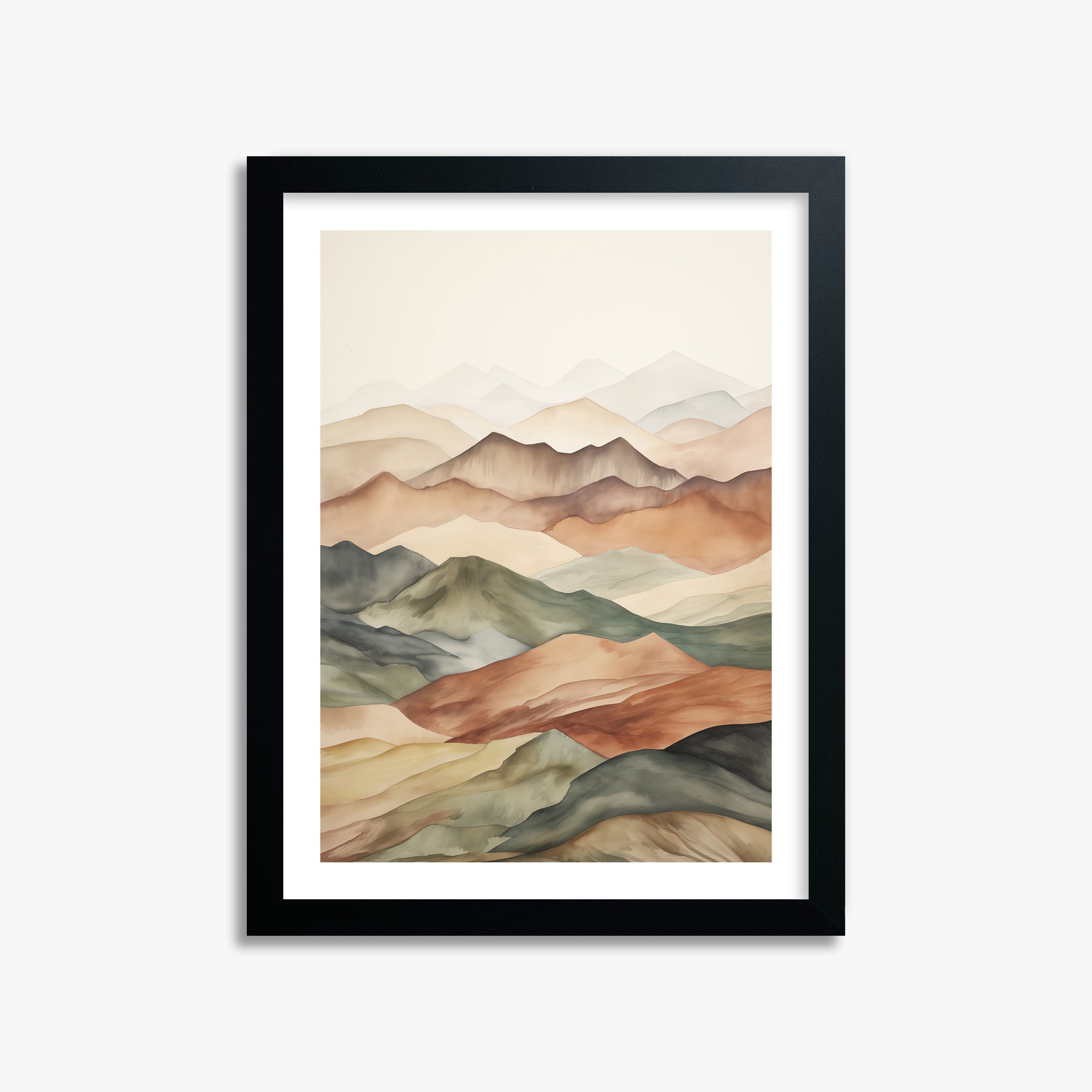 Serene Horizons, 30x40cm Black Framed Art Reproduction