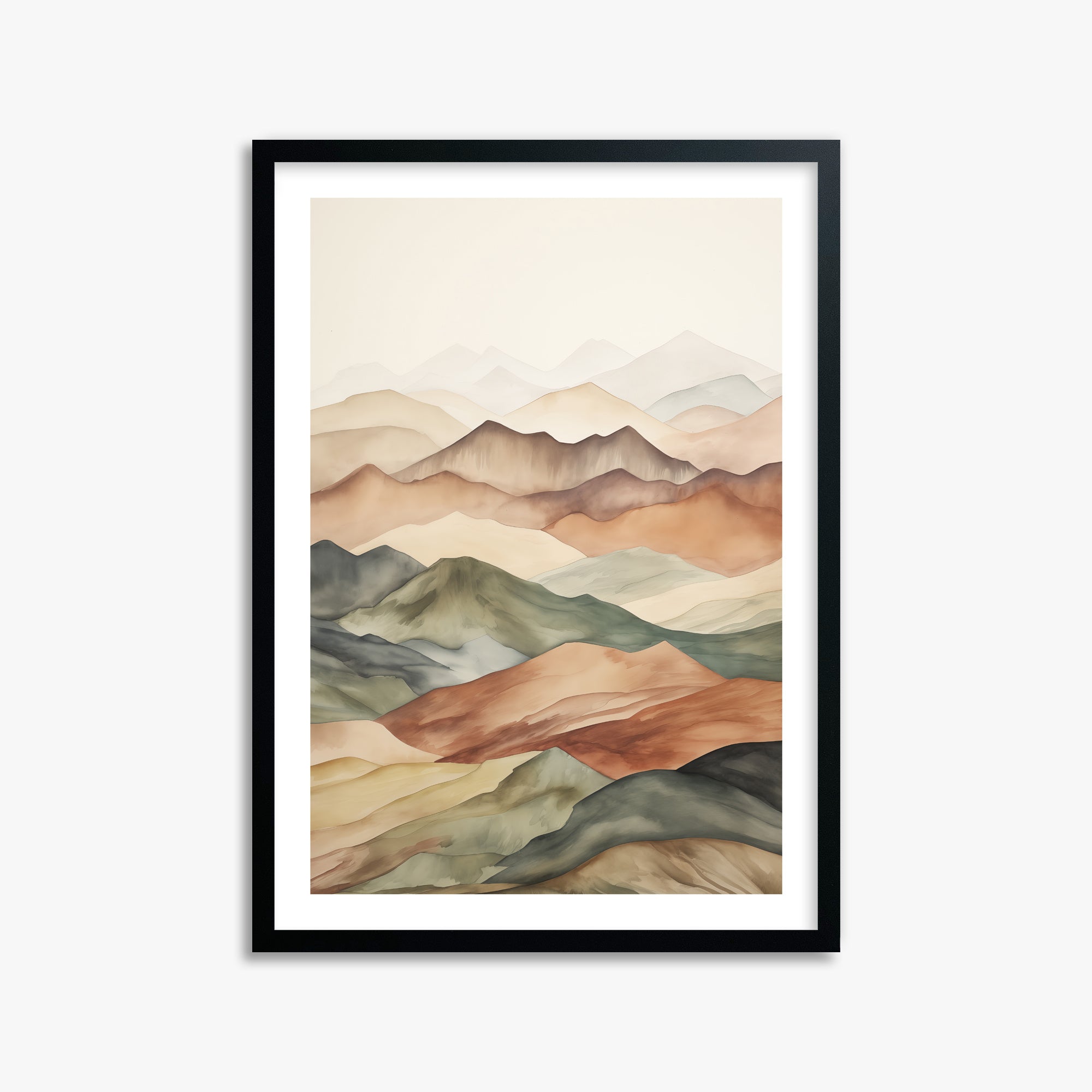 Serene Horizons, 50x70cm Black Framed Art Reproduction
