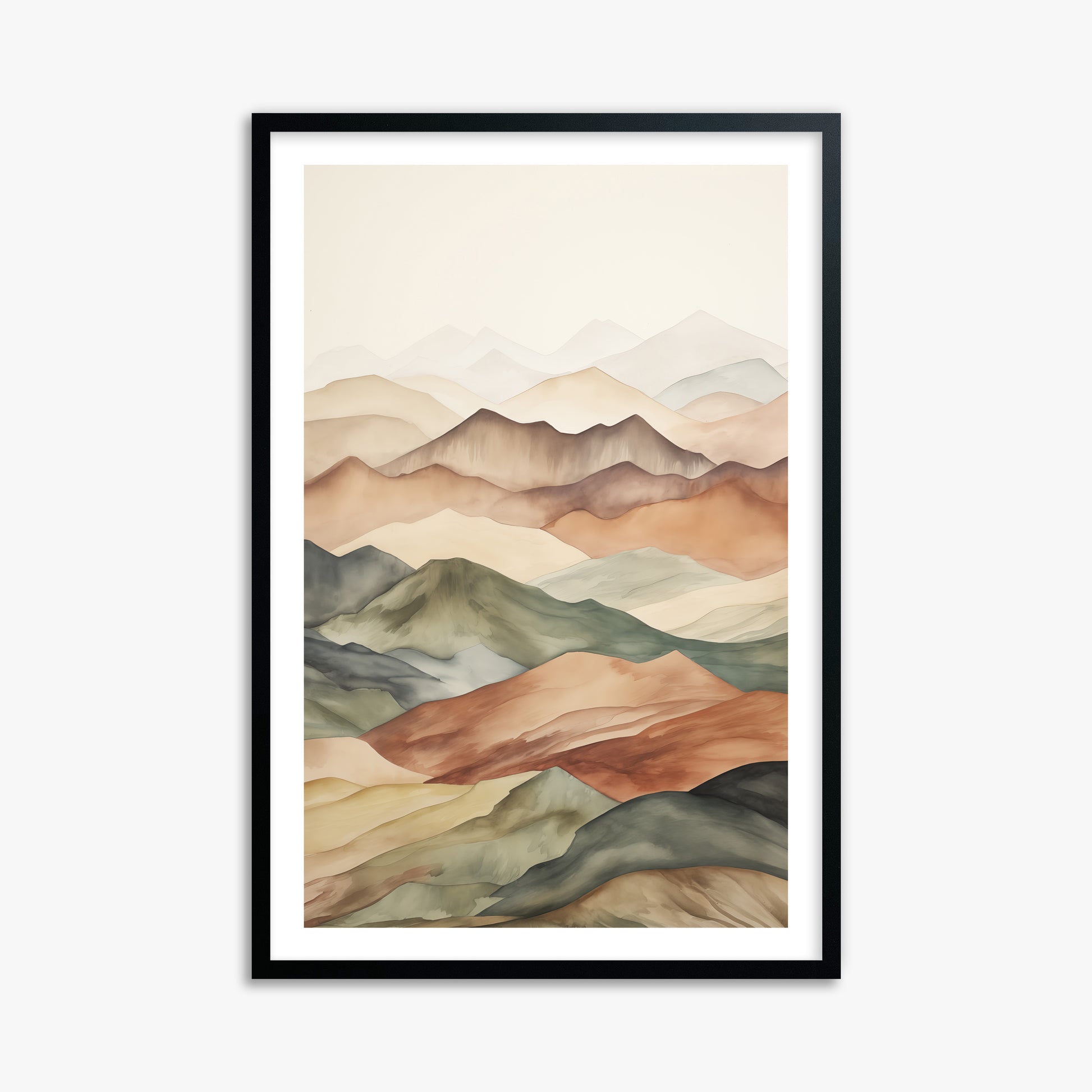 Serene Horizons, 61x91cm Black Framed Art Reproduction