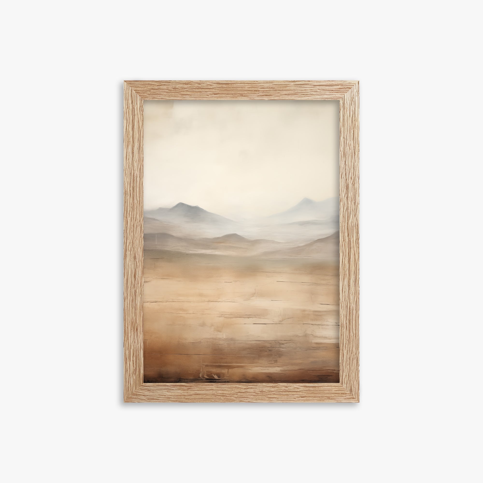 Desert Mirage Plains, 21x30cm Framed Poster With Raw Oak Frame