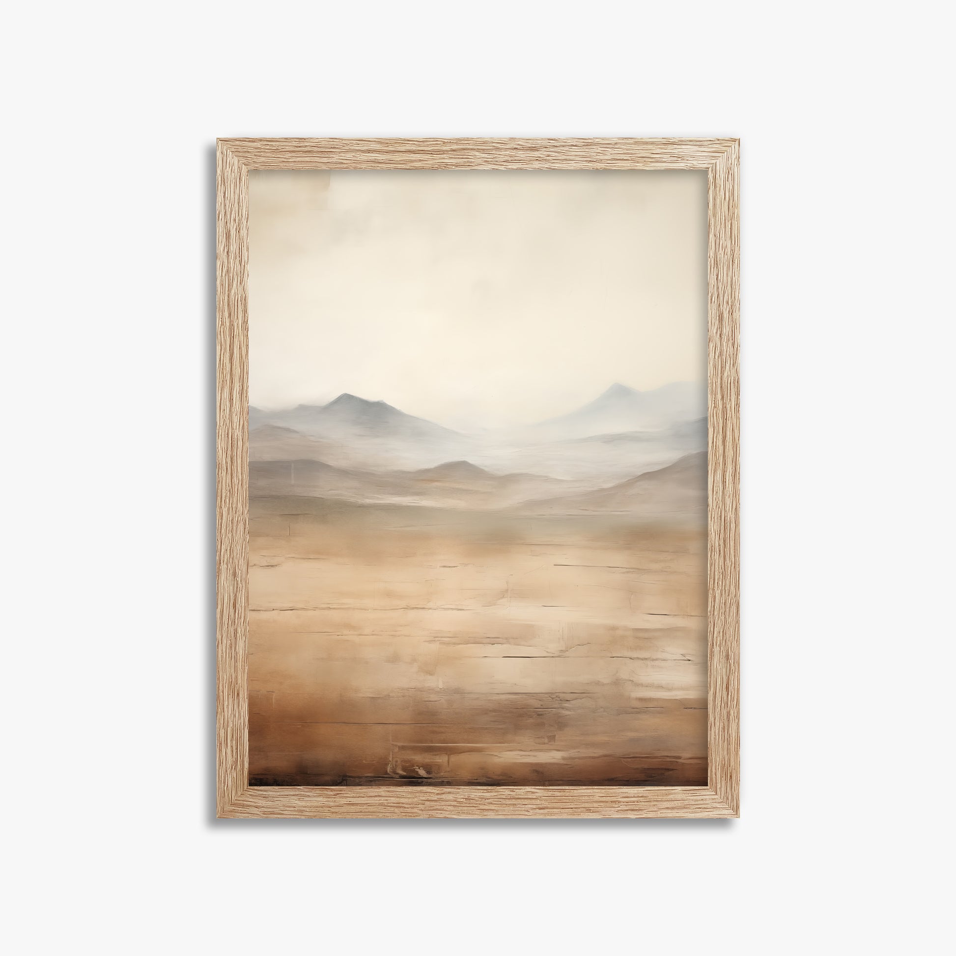Desert Mirage Plains, 30x40cm Framed Poster With Raw Oak Frame