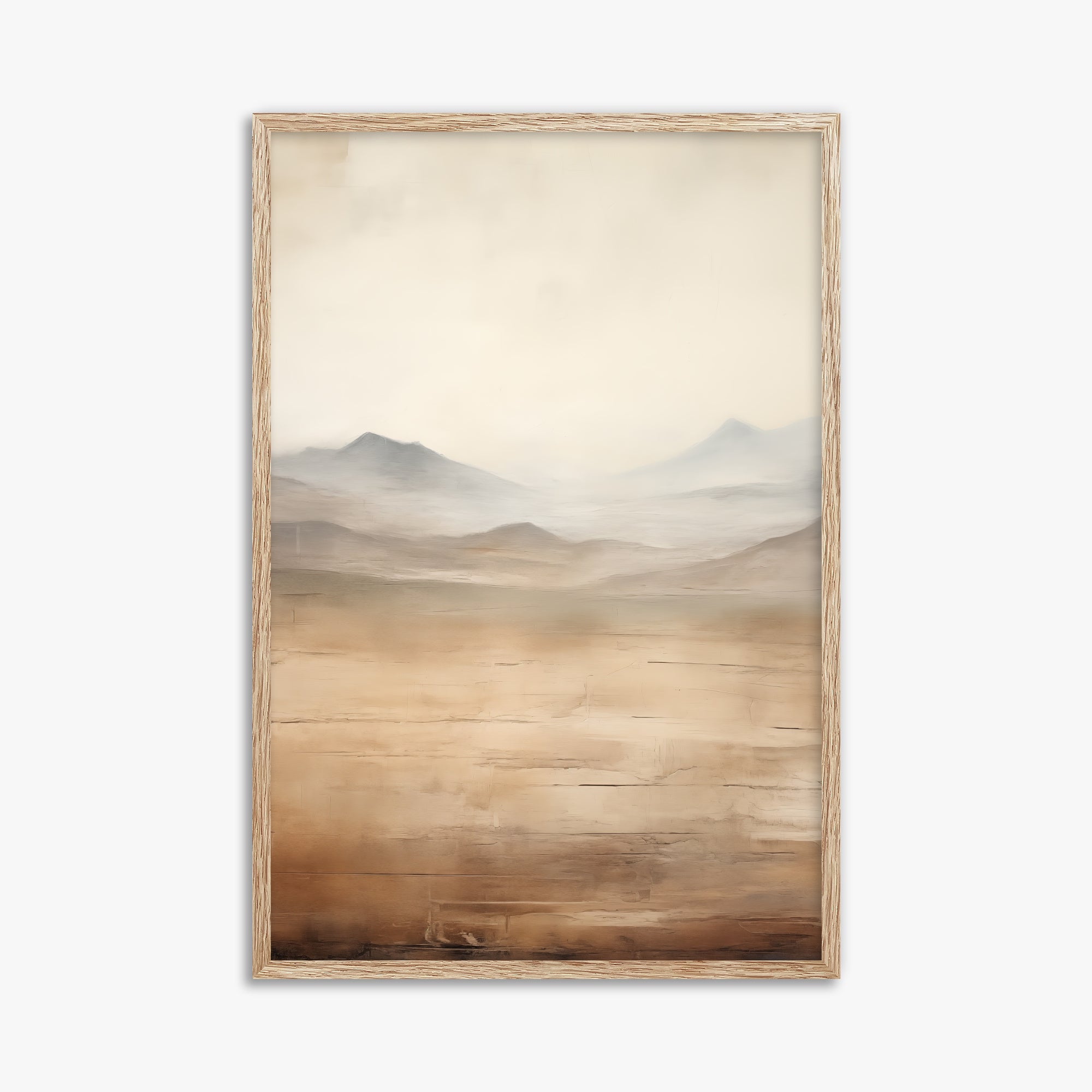 Desert Mirage Plains, 61x91cm Framed Poster With Raw Oak Frame