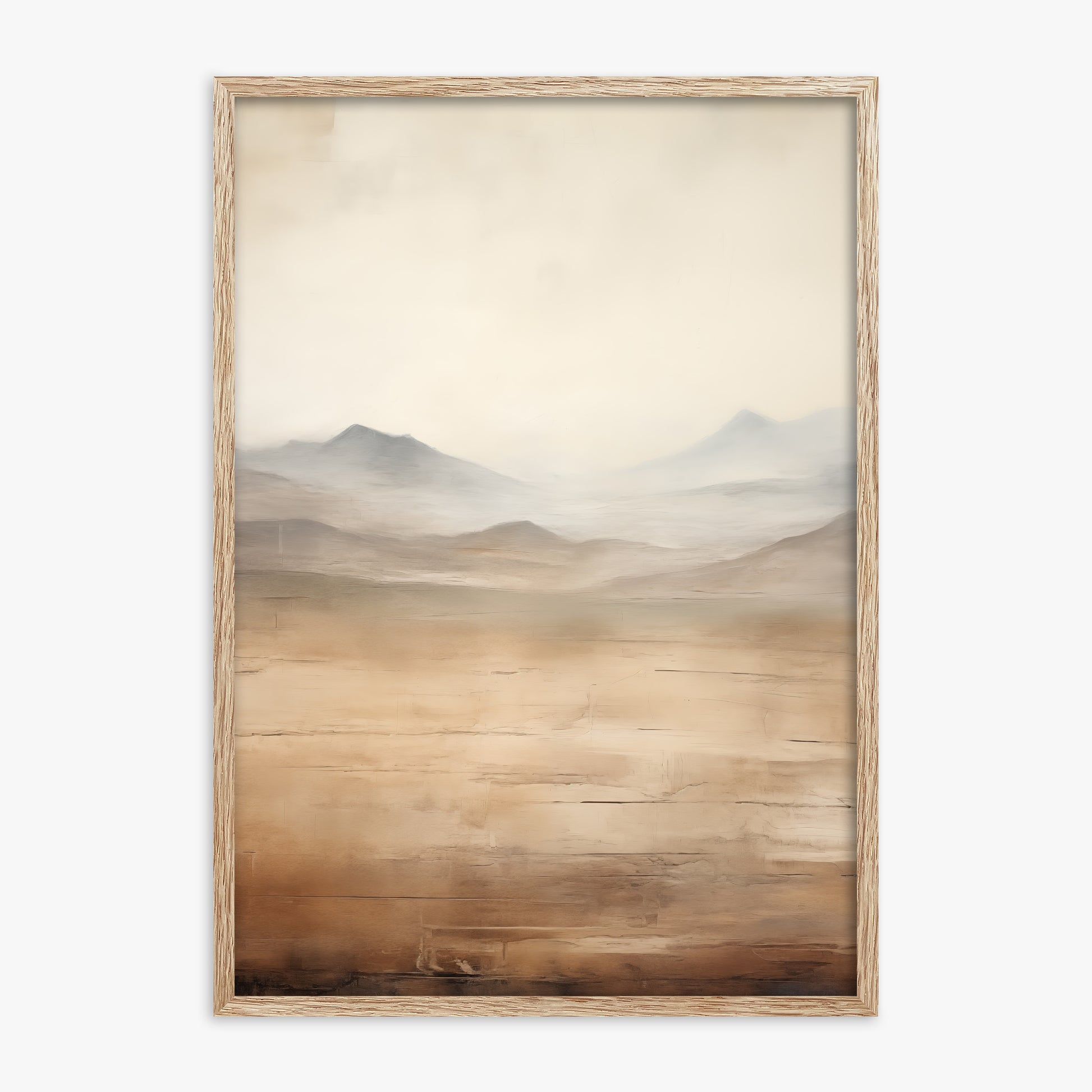 Desert Mirage Plains, 70x100cm Framed Poster With Raw Oak Frame