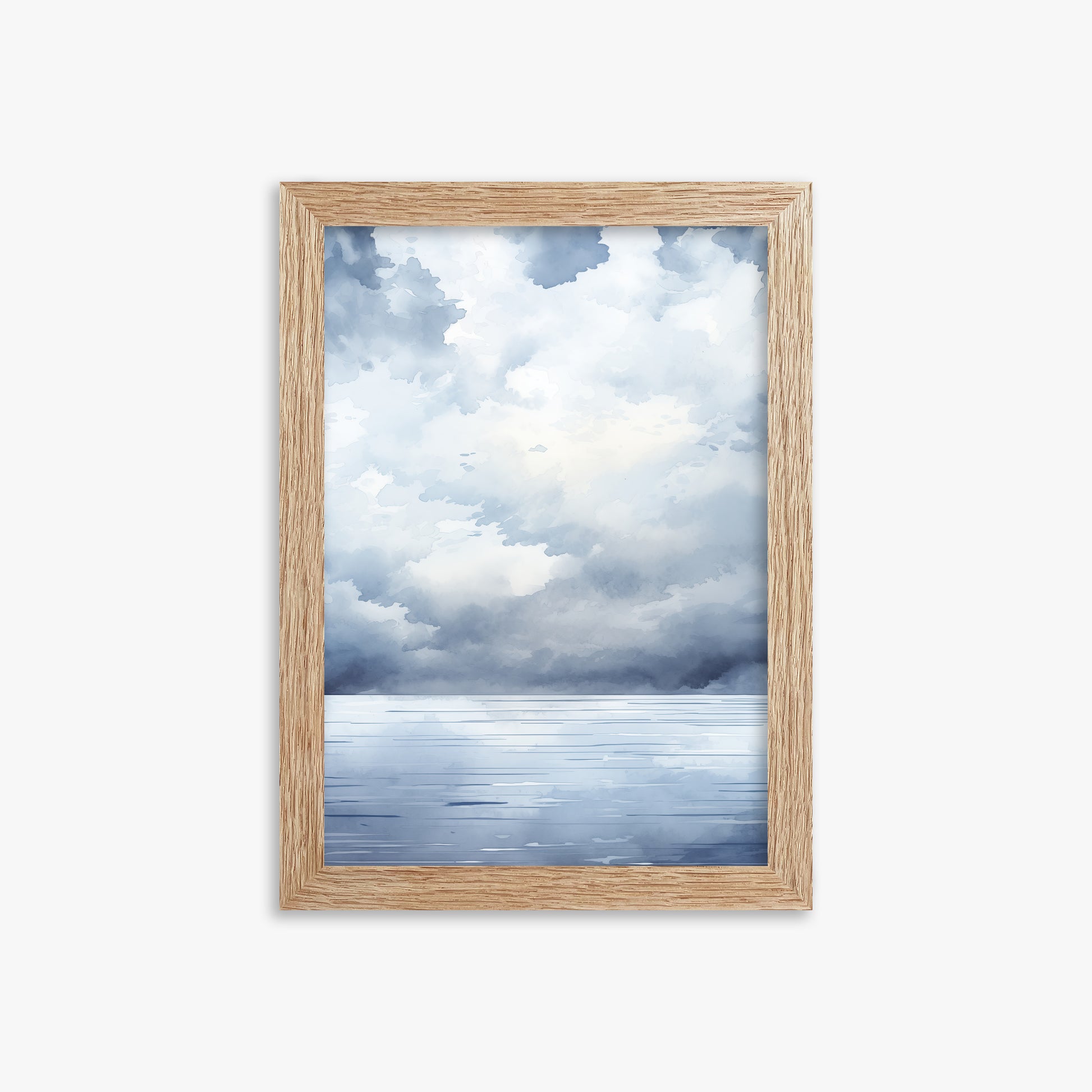 Tempest Tide, 21x30cm Framed Poster With Raw Oak Frame