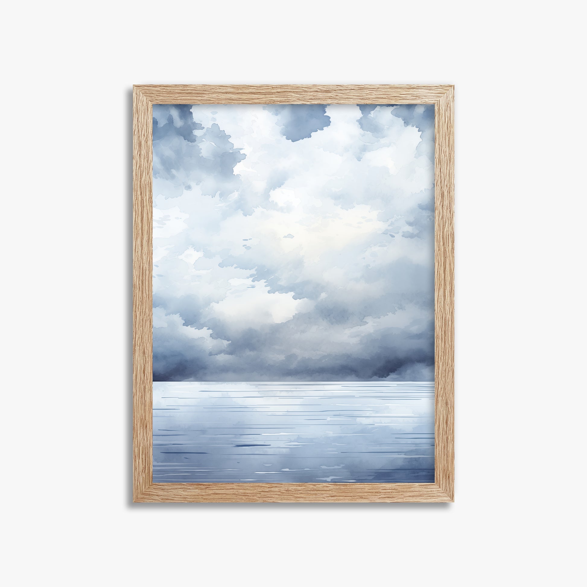 Tempest Tide, 30x40cm Framed Poster With Raw Oak Frame