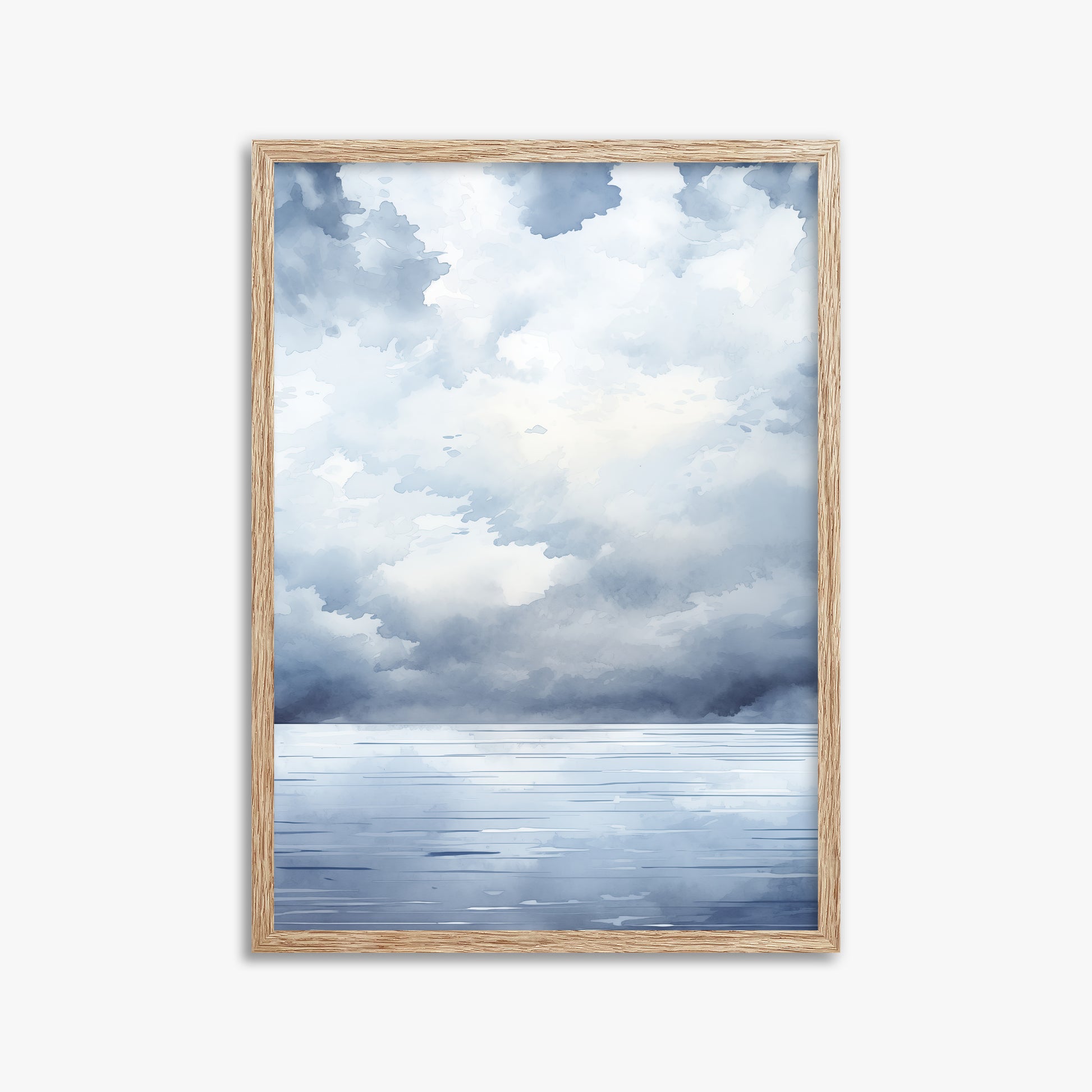 Tempest Tide, 50x70cm Framed Poster With Raw Oak Frame